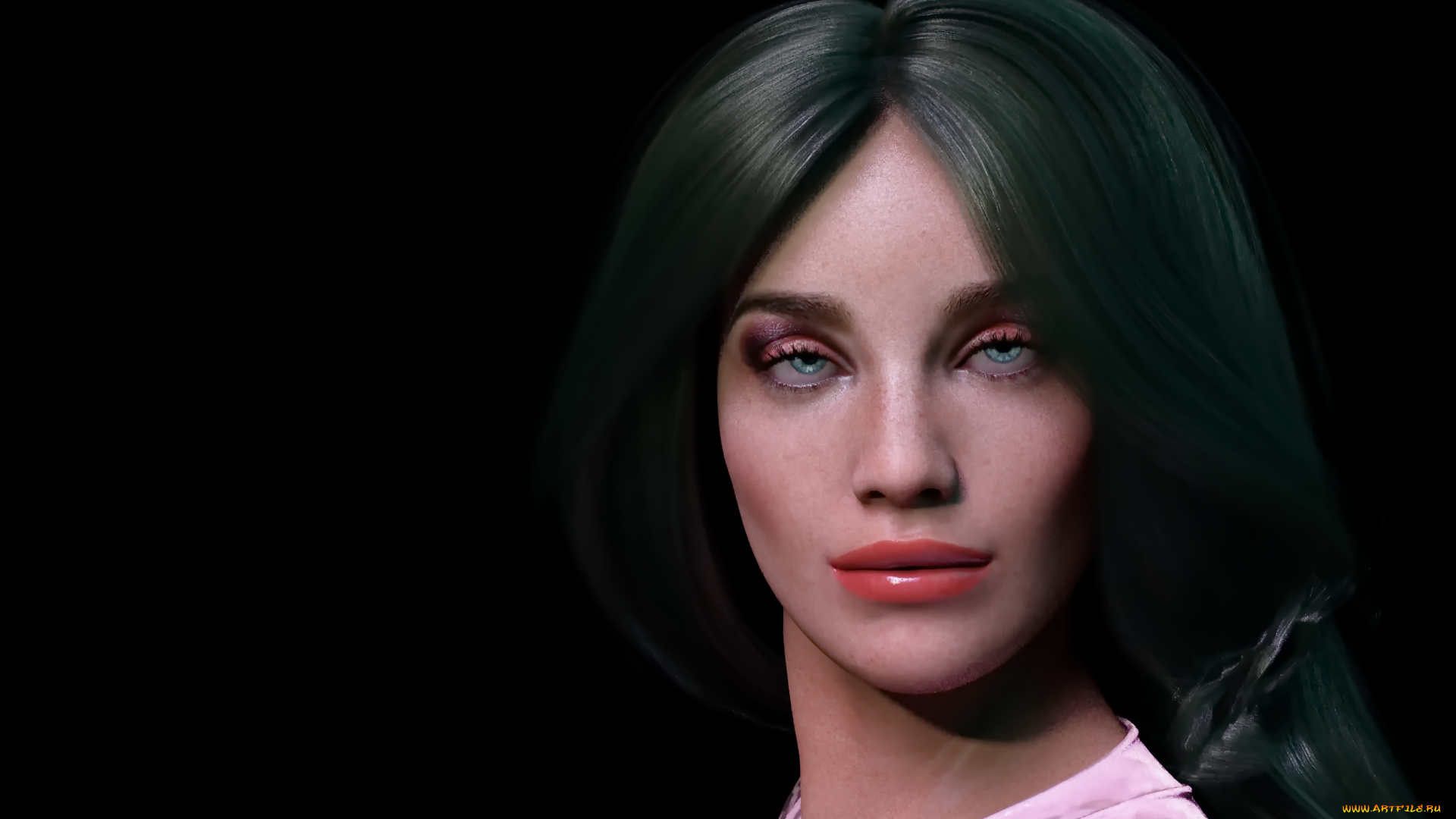 3д, графика, портрет, , portraits, девушка, фон, взгляд