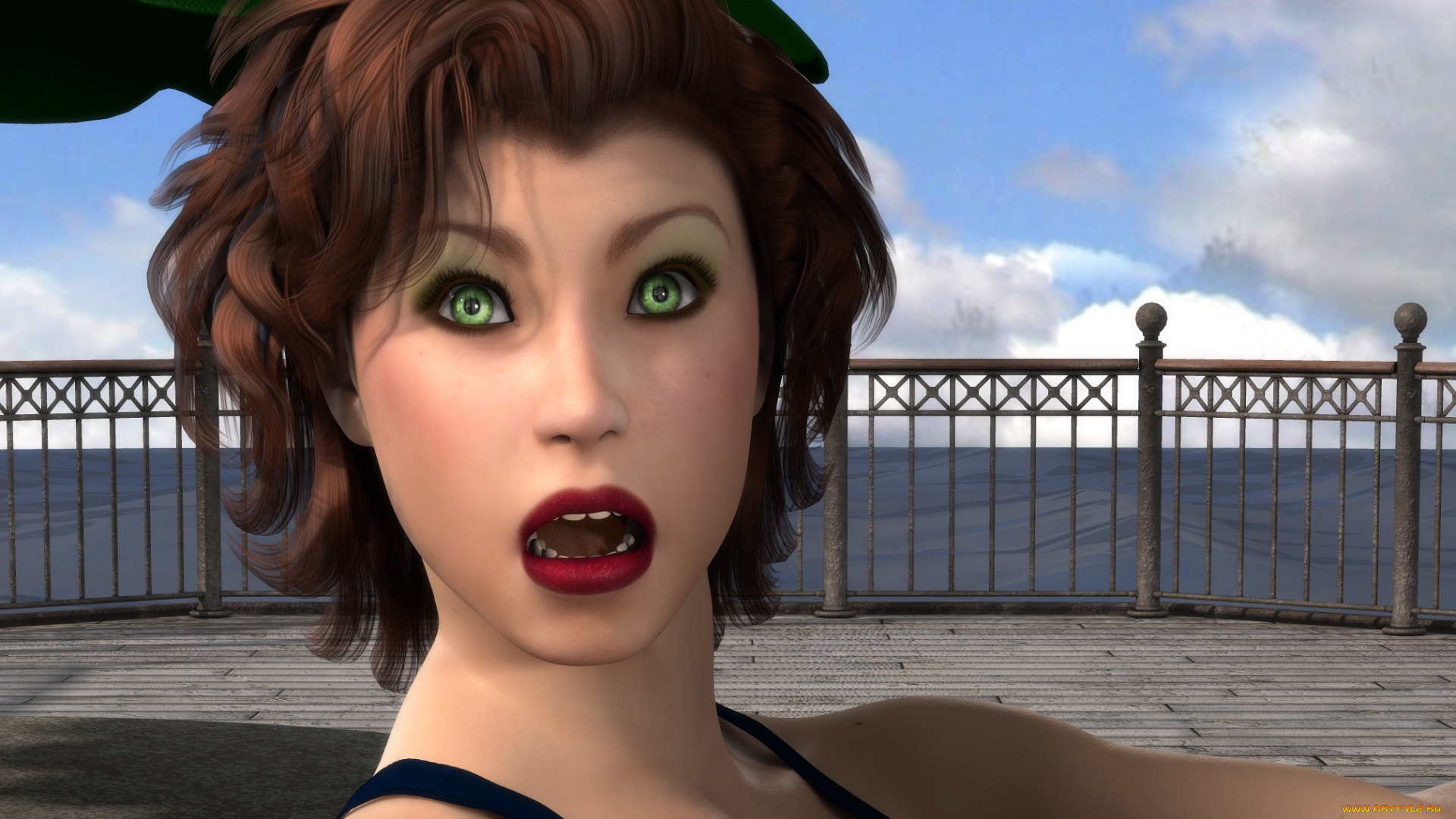 3д, графика, портрет, , portraits, фон, взгляд, девушка