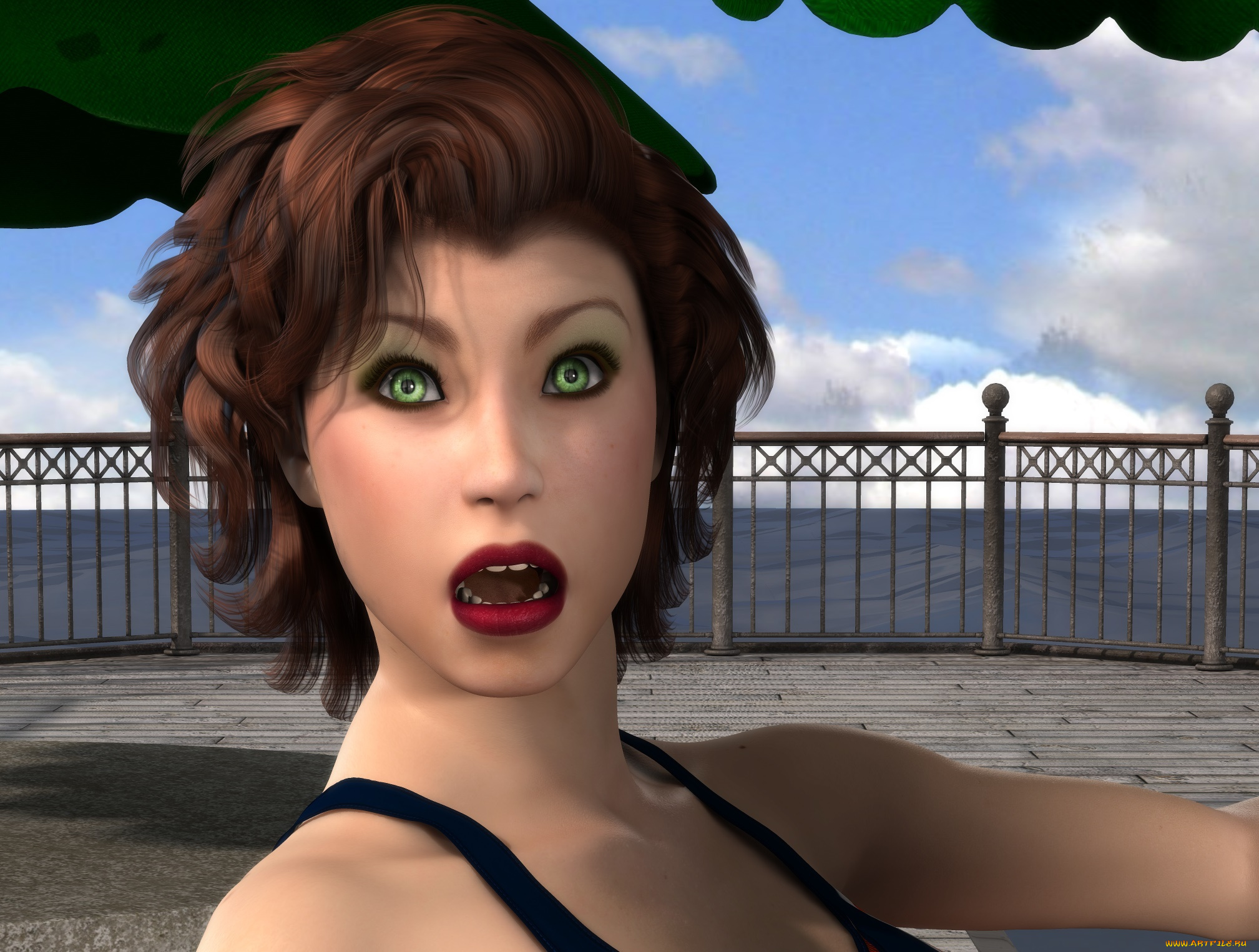 3д, графика, портрет, , portraits, фон, взгляд, девушка