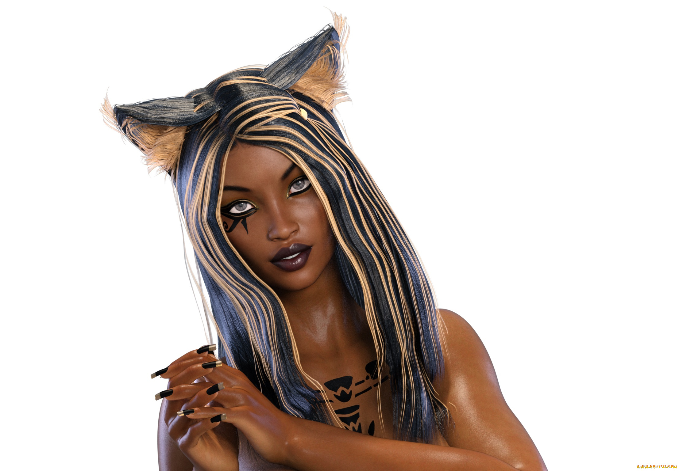 3д, графика, существа, , creatures, девушка, фон, взгляд