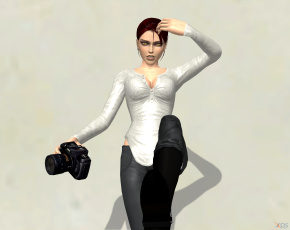 обоя 3д графика, люди , people, взгляд, девушка, фон