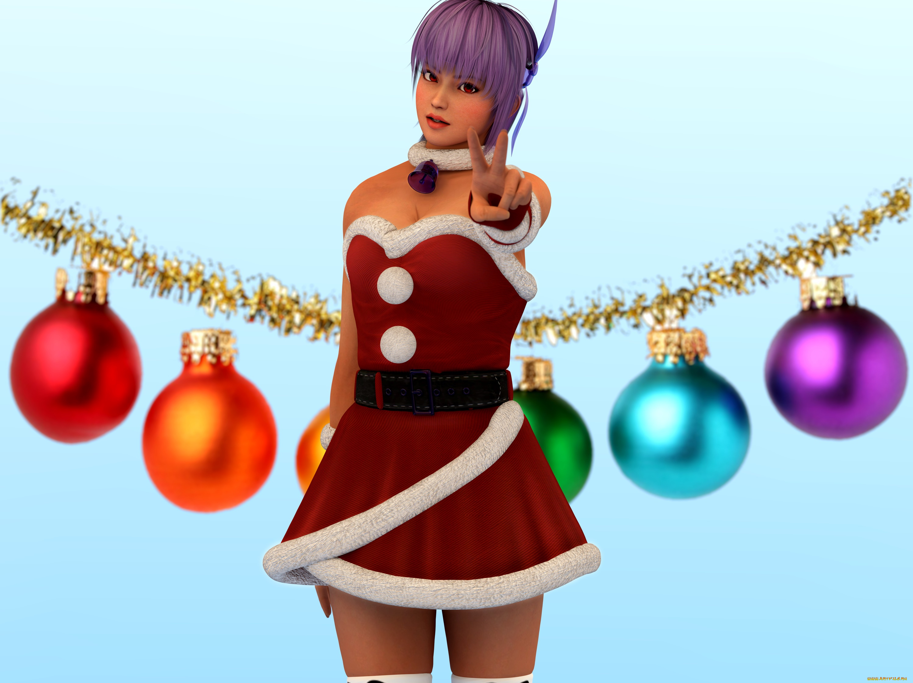3д, графика, праздники, , holidays, фон, взгляд, девушка