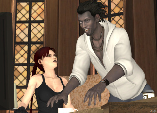 Картинка 3д+графика люди+ people парень фон взгляд девушка