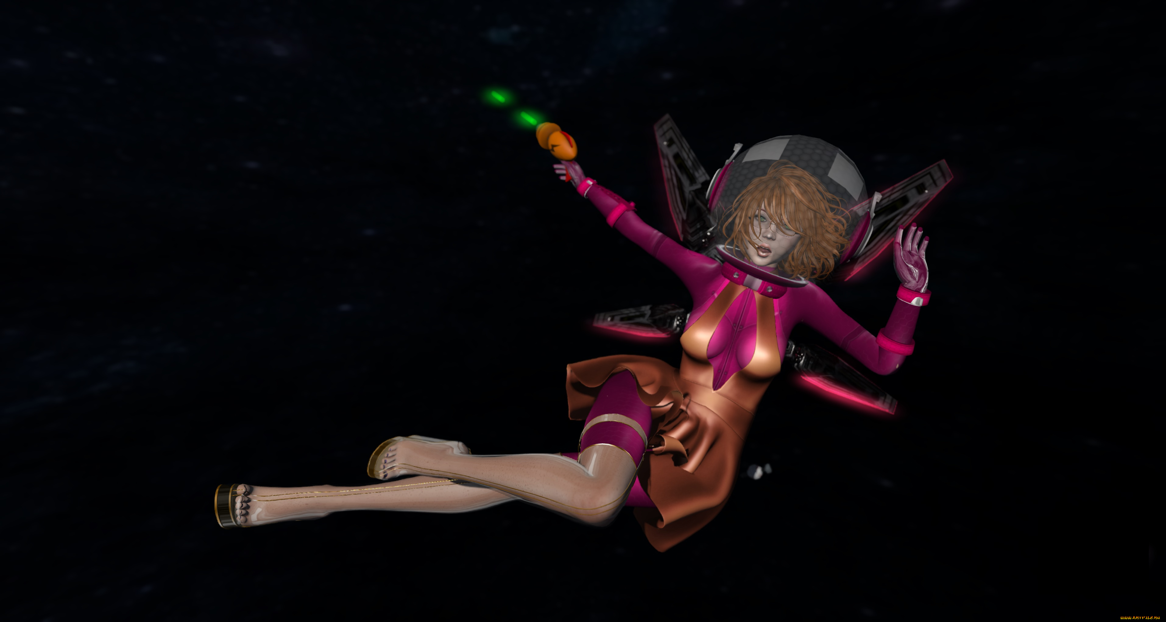 3д, графика, фантазия, , fantasy, фон, взгляд, девушка