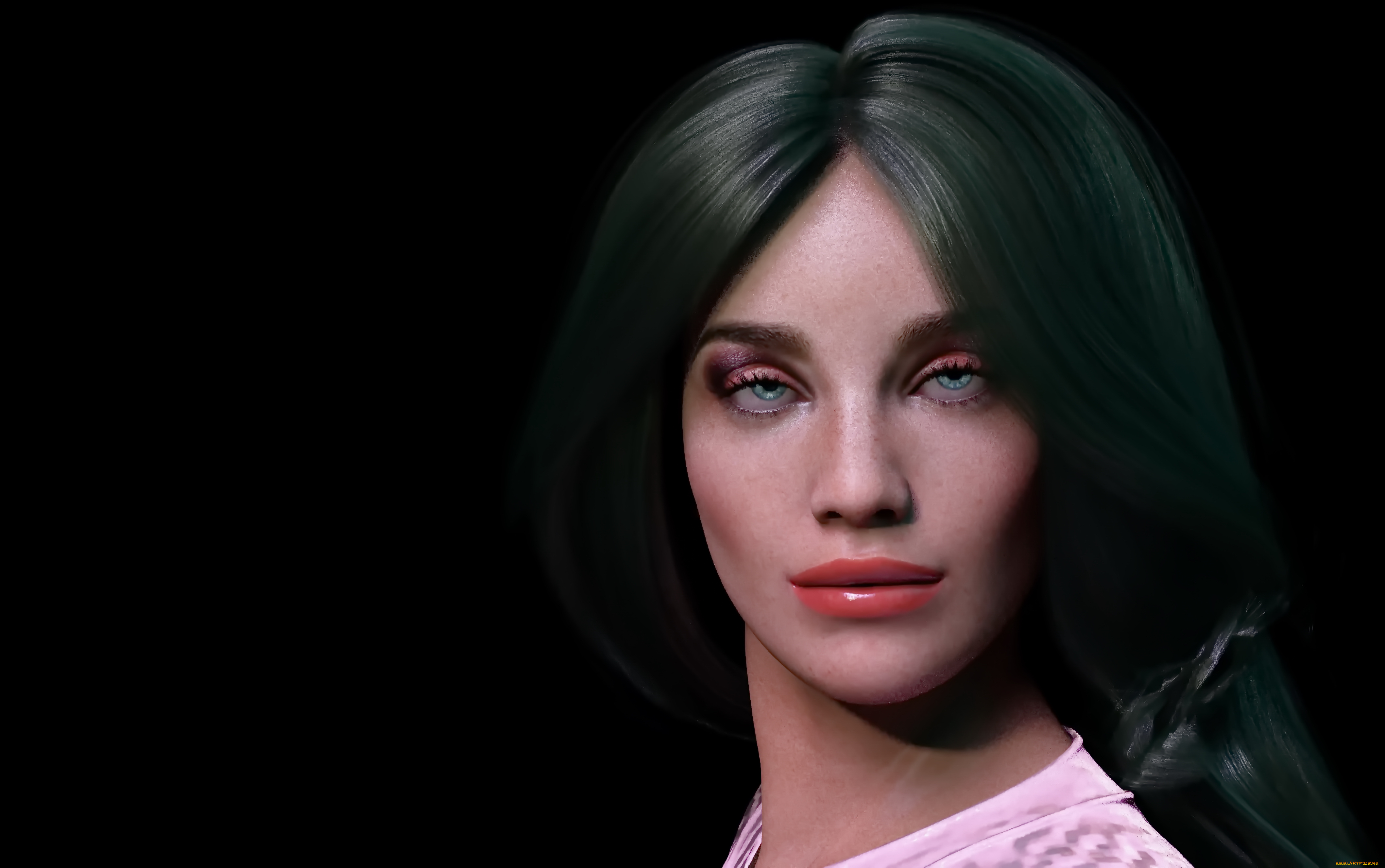 3д, графика, портрет, , portraits, девушка, фон, взгляд