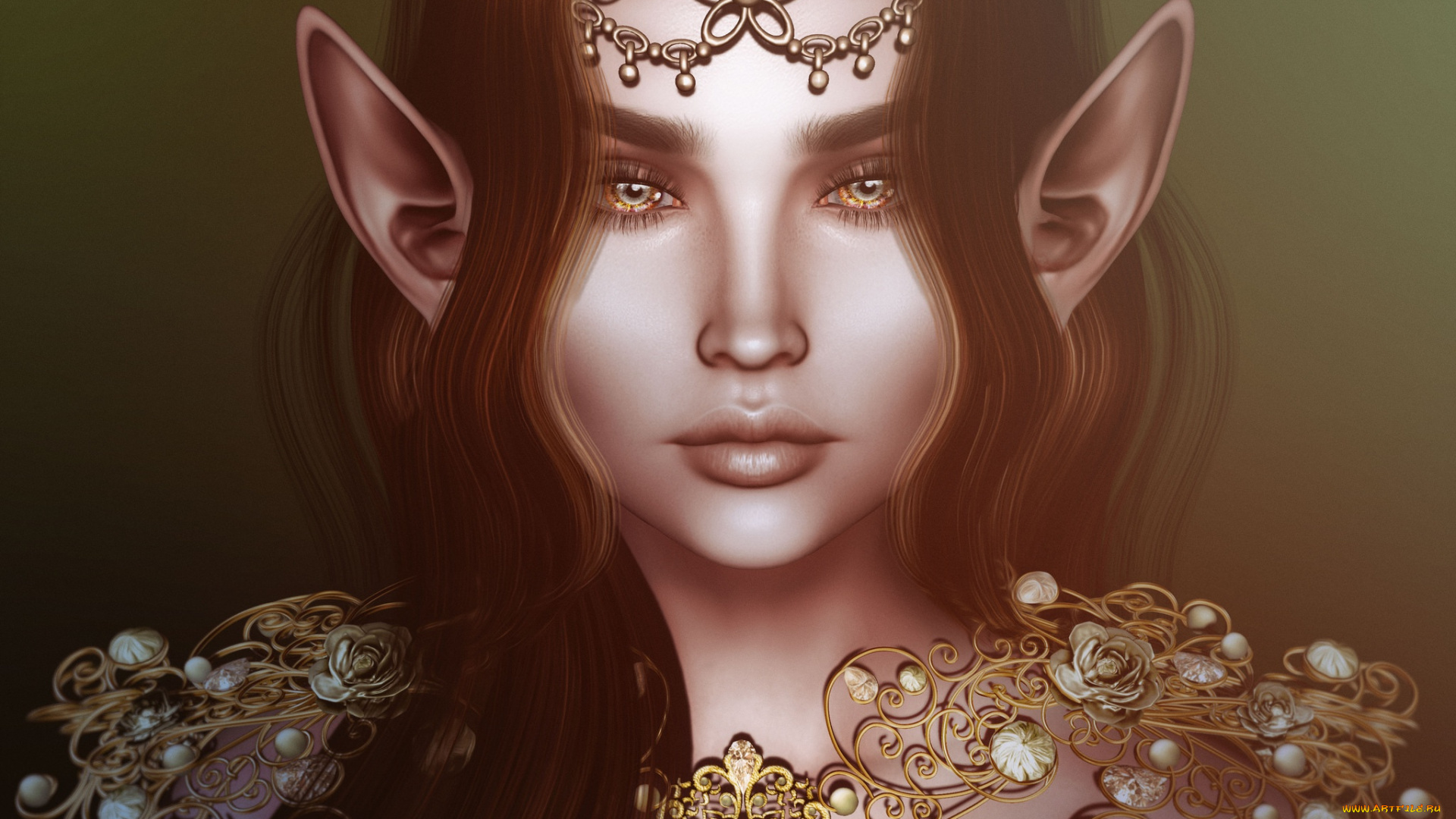 3д, графика, эльфы, , elves, девушка, волосы, украшения, эльф, уши