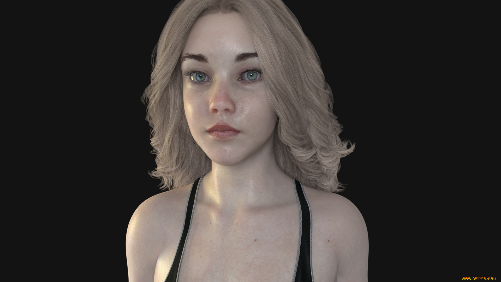 3д, графика, портрет, , portraits, фон, взгляд, девушка