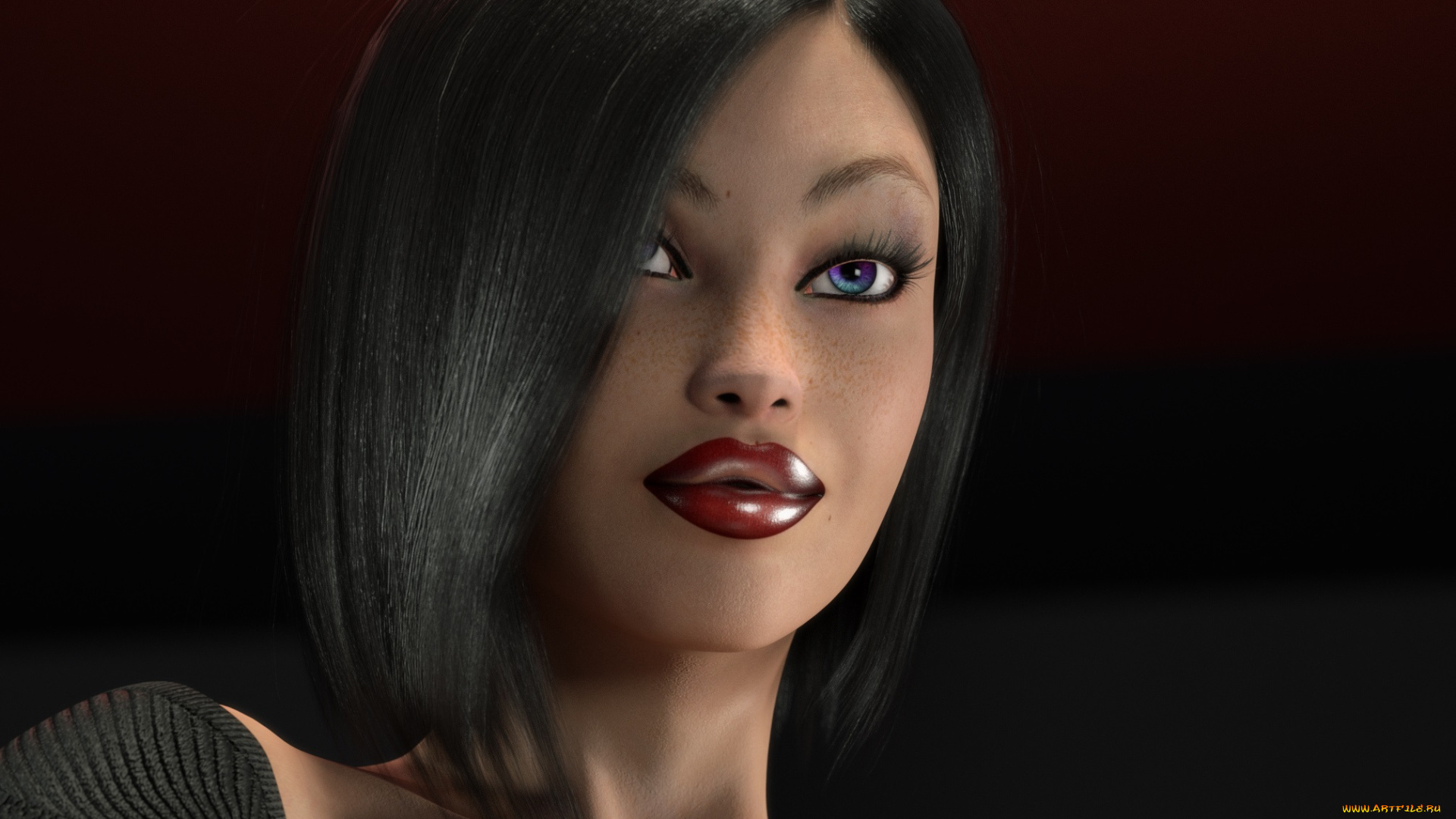 3д, графика, портрет, , portraits, фон, взгляд, девушка