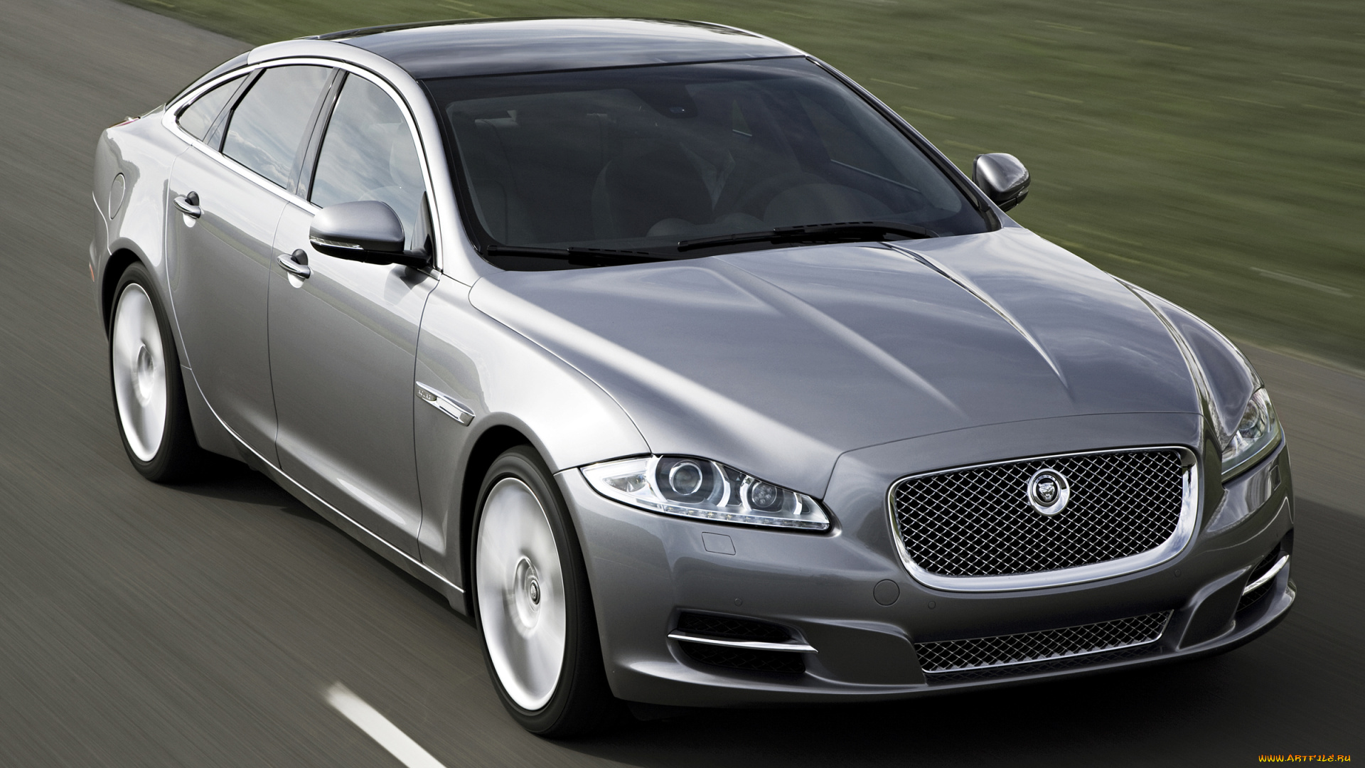 автомобили, jaguar, Ягуар, шоссе, трасса, дорога, скорость, серебристый, xj, luxury