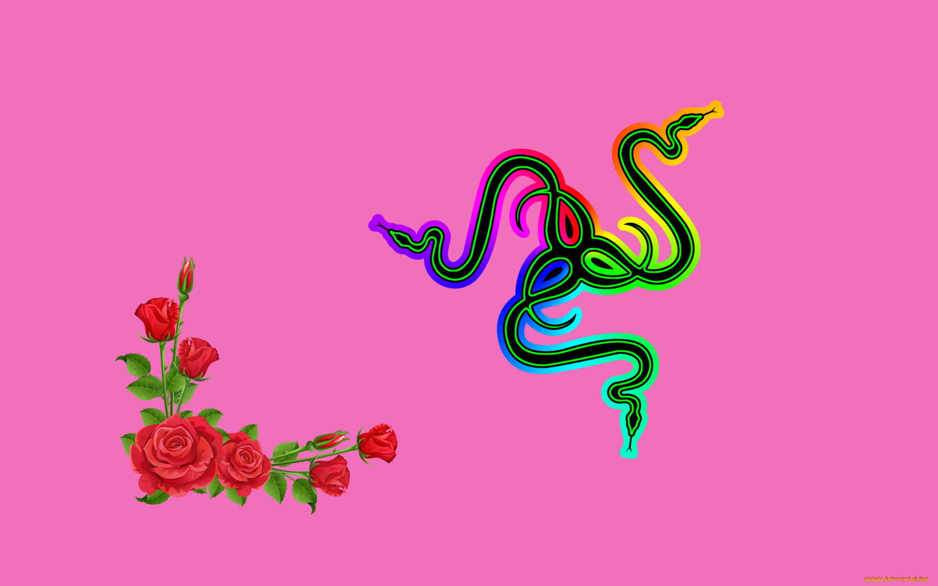 компьютеры, razer, фон, логотип