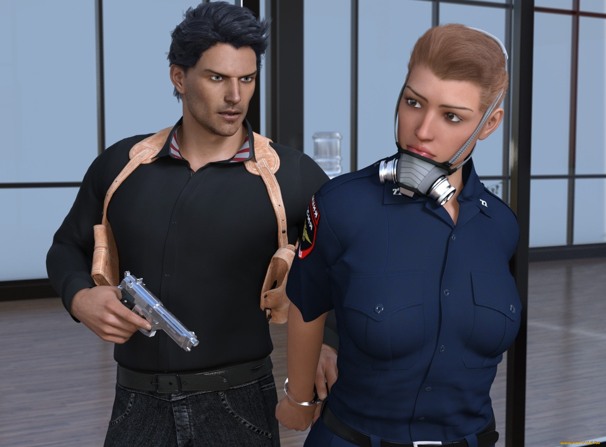 she, wolf, 3д, графика, фантазия, , fantasy, девушки, взгляд, фон