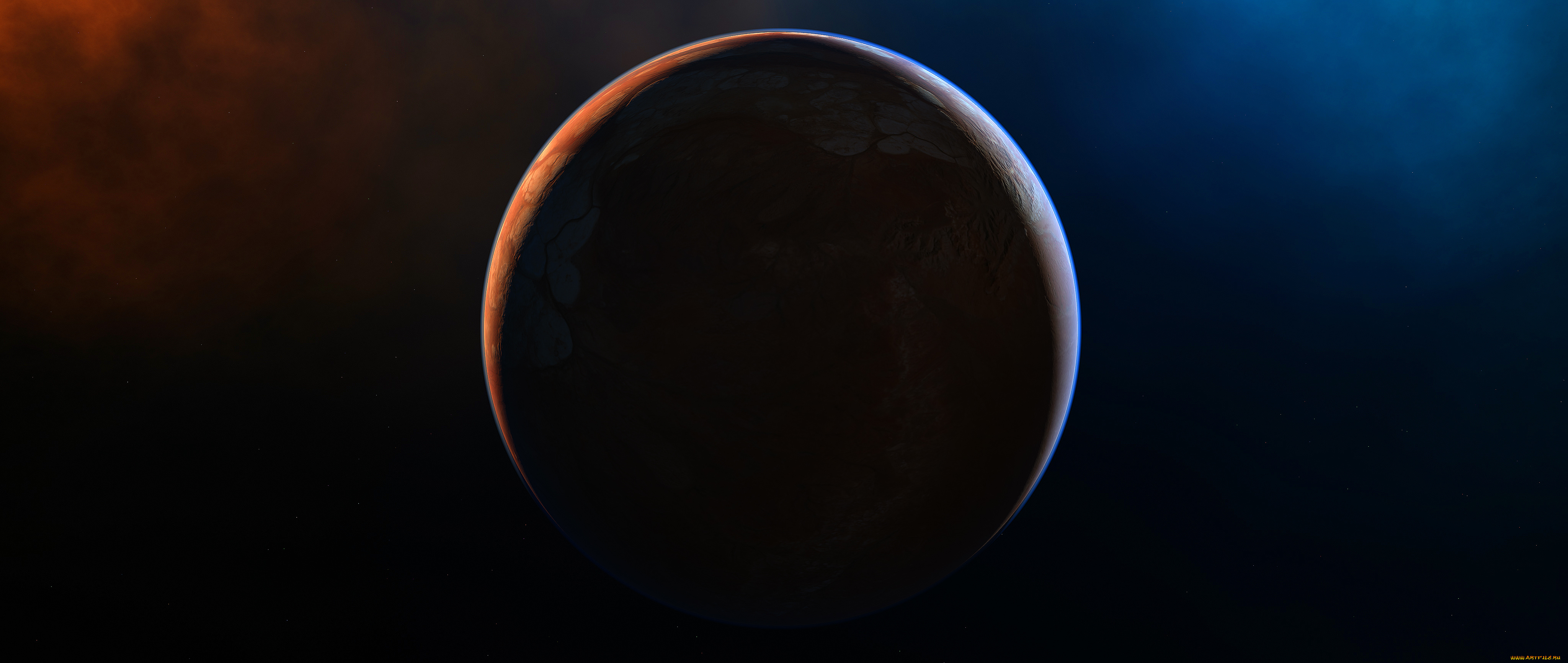 космос, арт, планета, вселенная, галактики, звезды