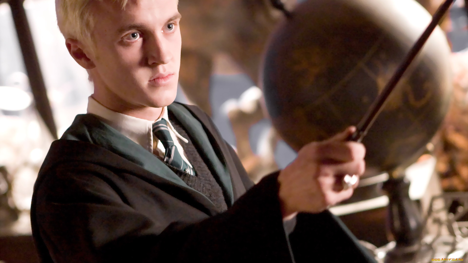 кино, фильмы, harry, potter, and, the, half-blood, prince, драко, малфой, глобус, палочка, мантия