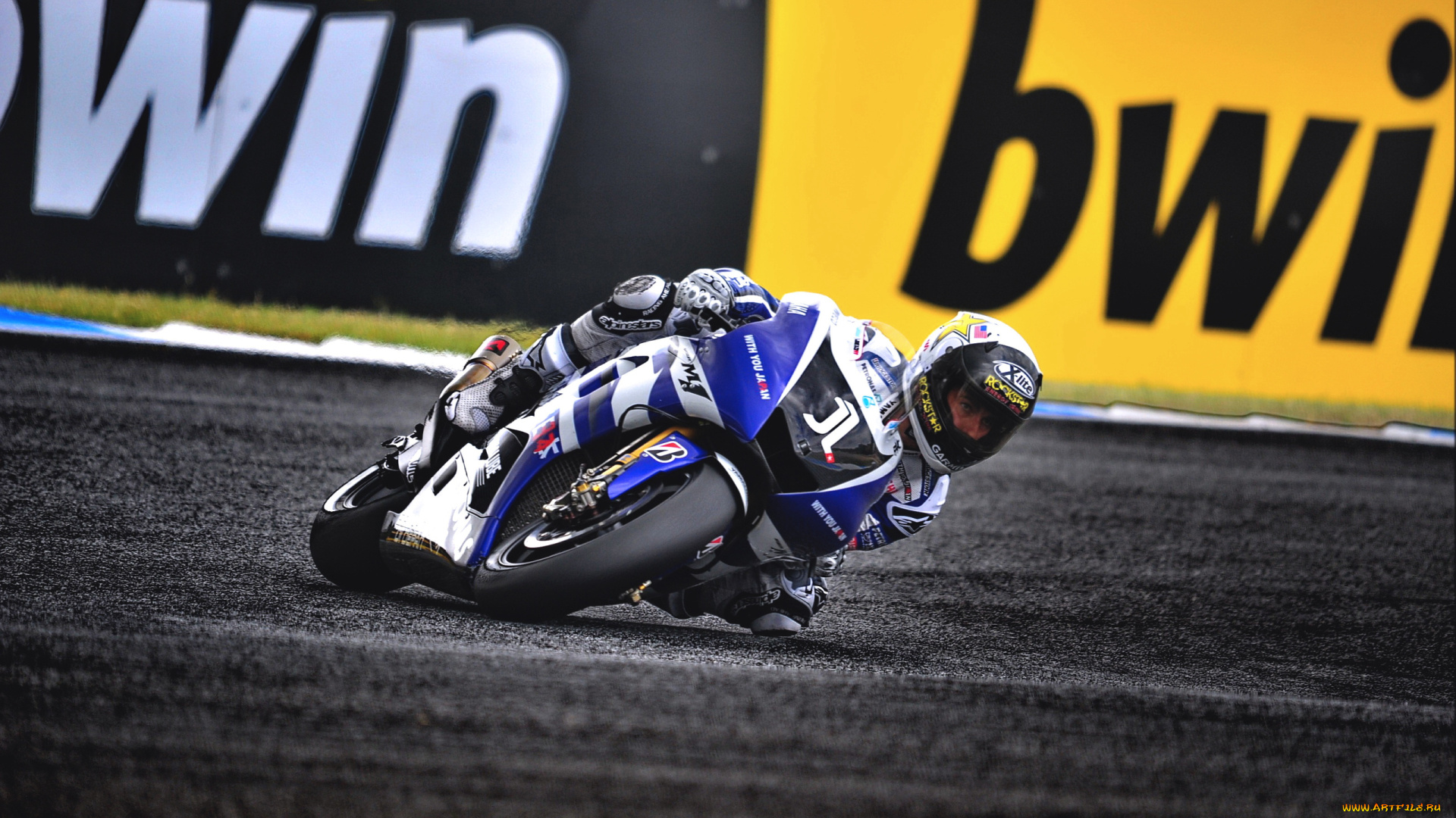 спорт, мотоспорт, yamaha, yzr-m1, мотоцикл, поворот, скорость, наклон