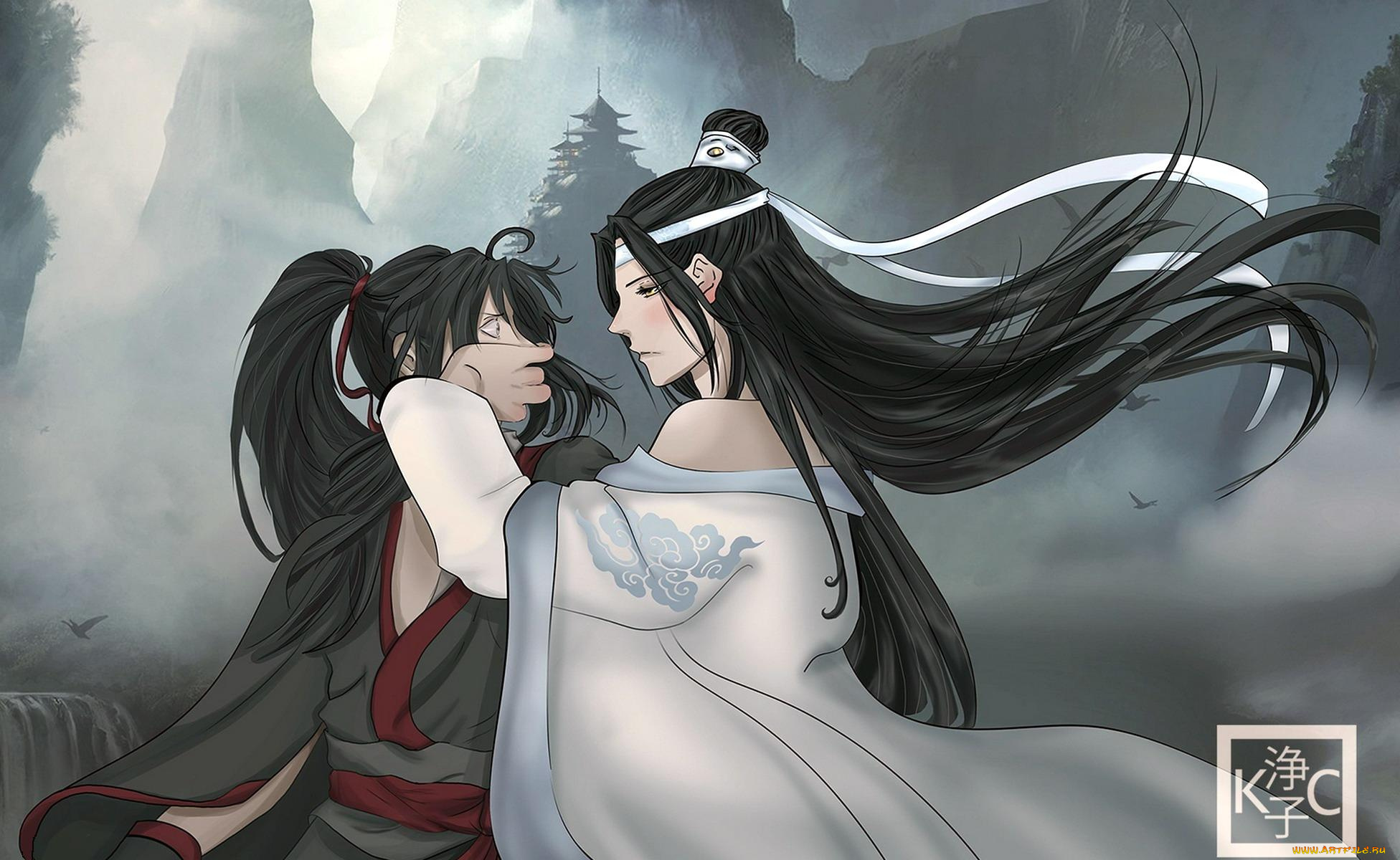 аниме, mo, dao, zu, shi, лань, ванцзи, вэй, усянь, горы, молчание