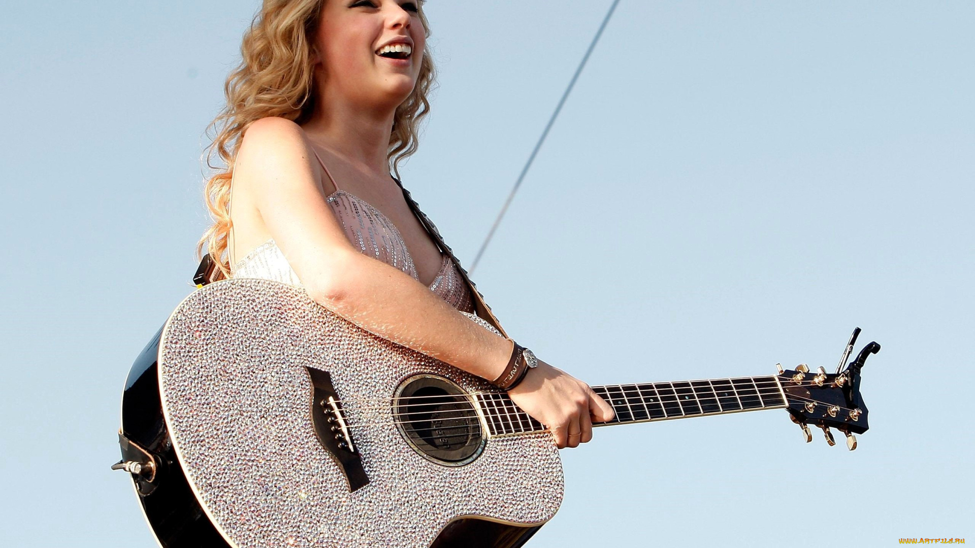 девушки, taylor, swift, блондинка, гитара