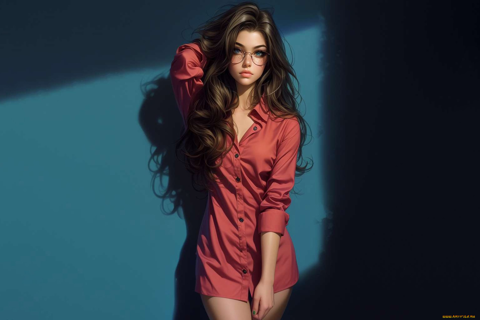 рисованное, люди, девушка, нейросеть