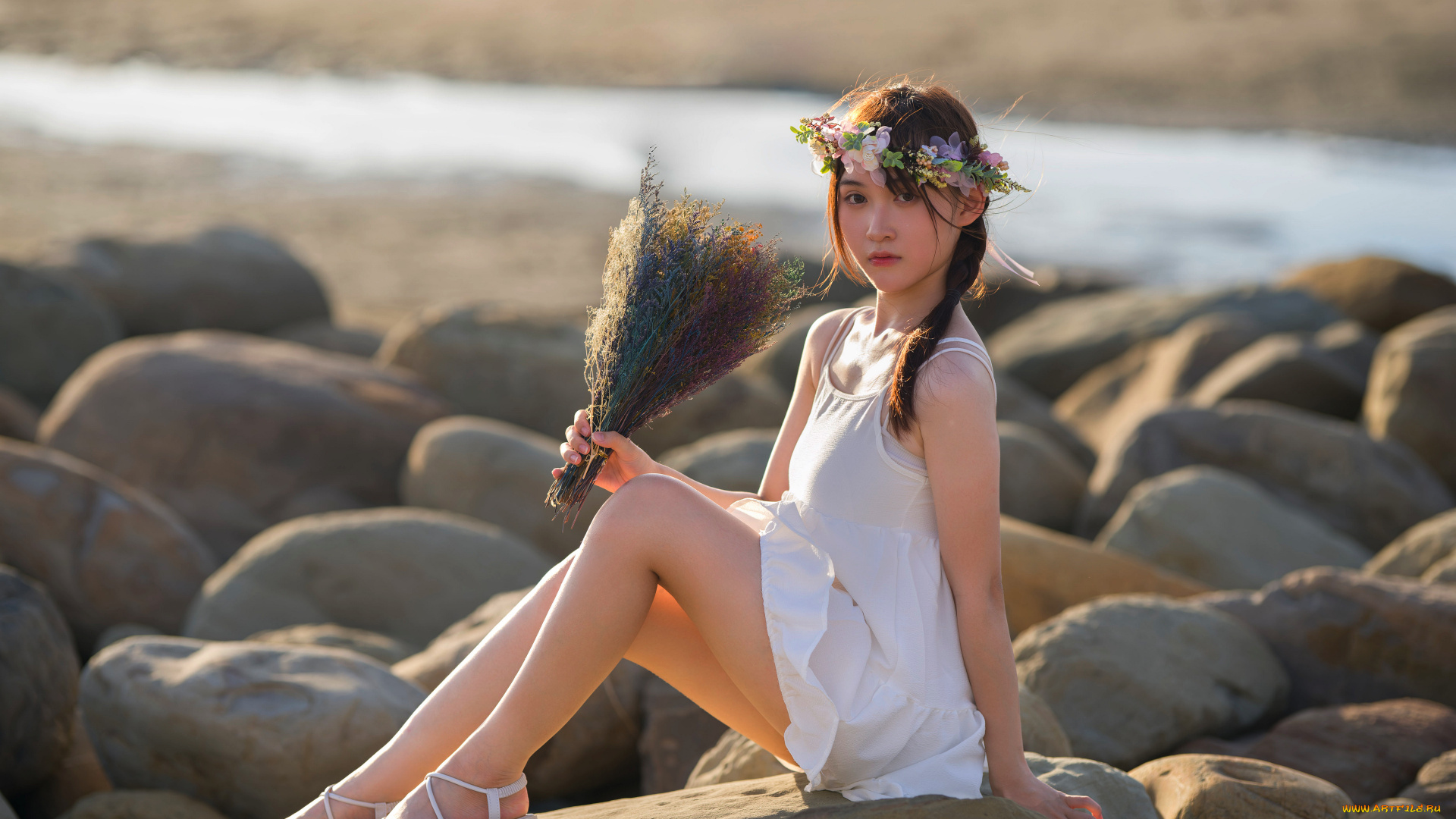 девушки, -, азиатки, девушка