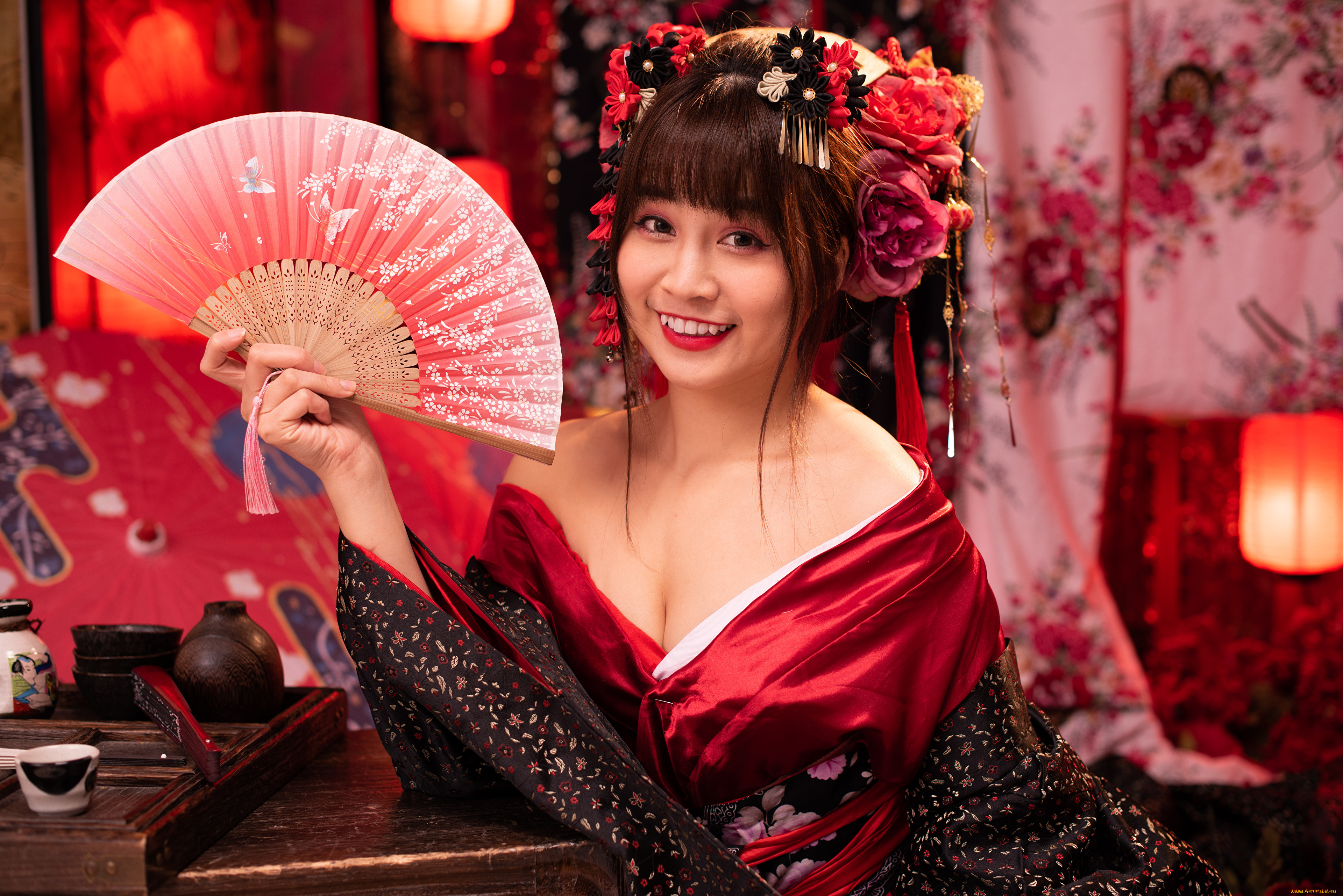 девушки, -, азиатки, девушка