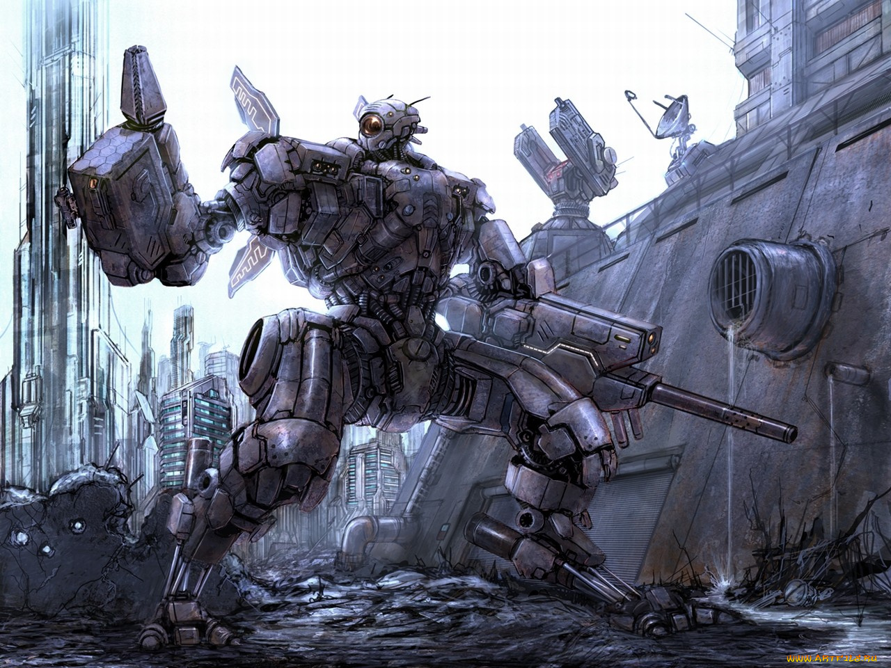 фэнтези, роботы, киборги, механизмы