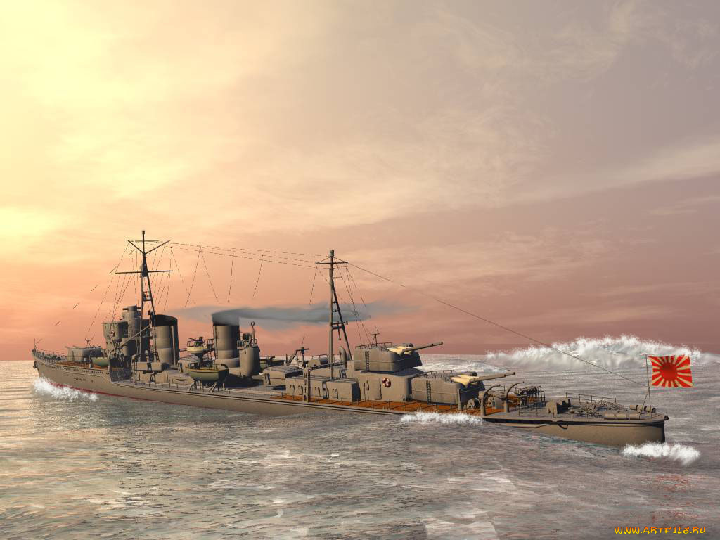 корабли, рисованные