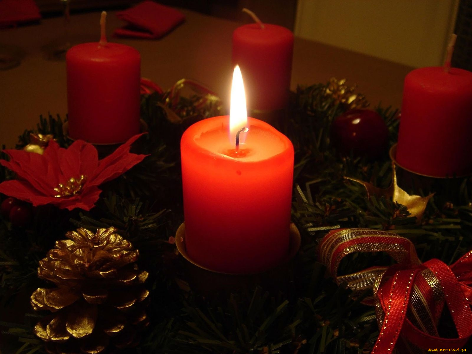 праздничные, новогодние, свечи