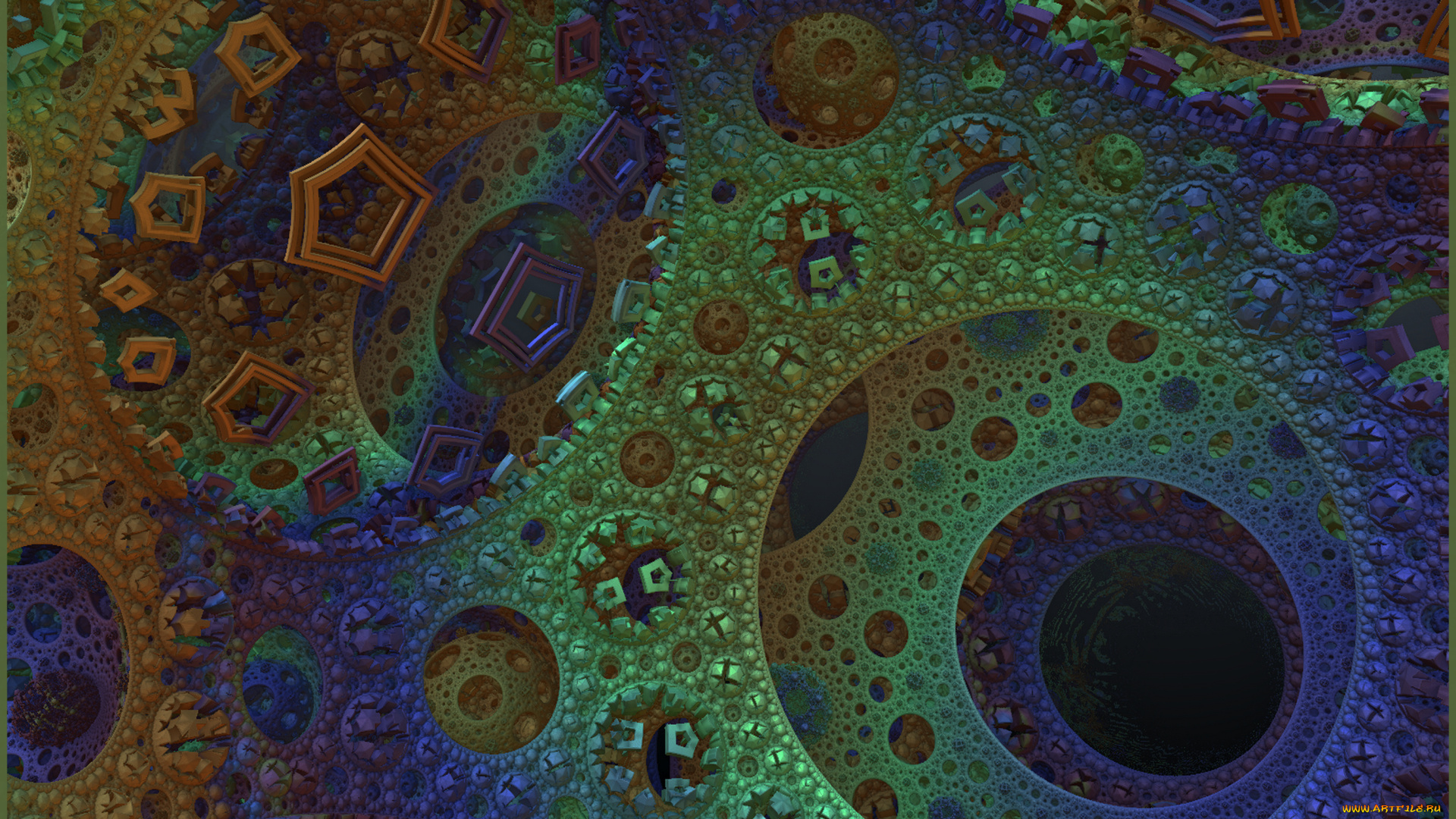 3д, графика, fractal, фракталы, абстракция, узор