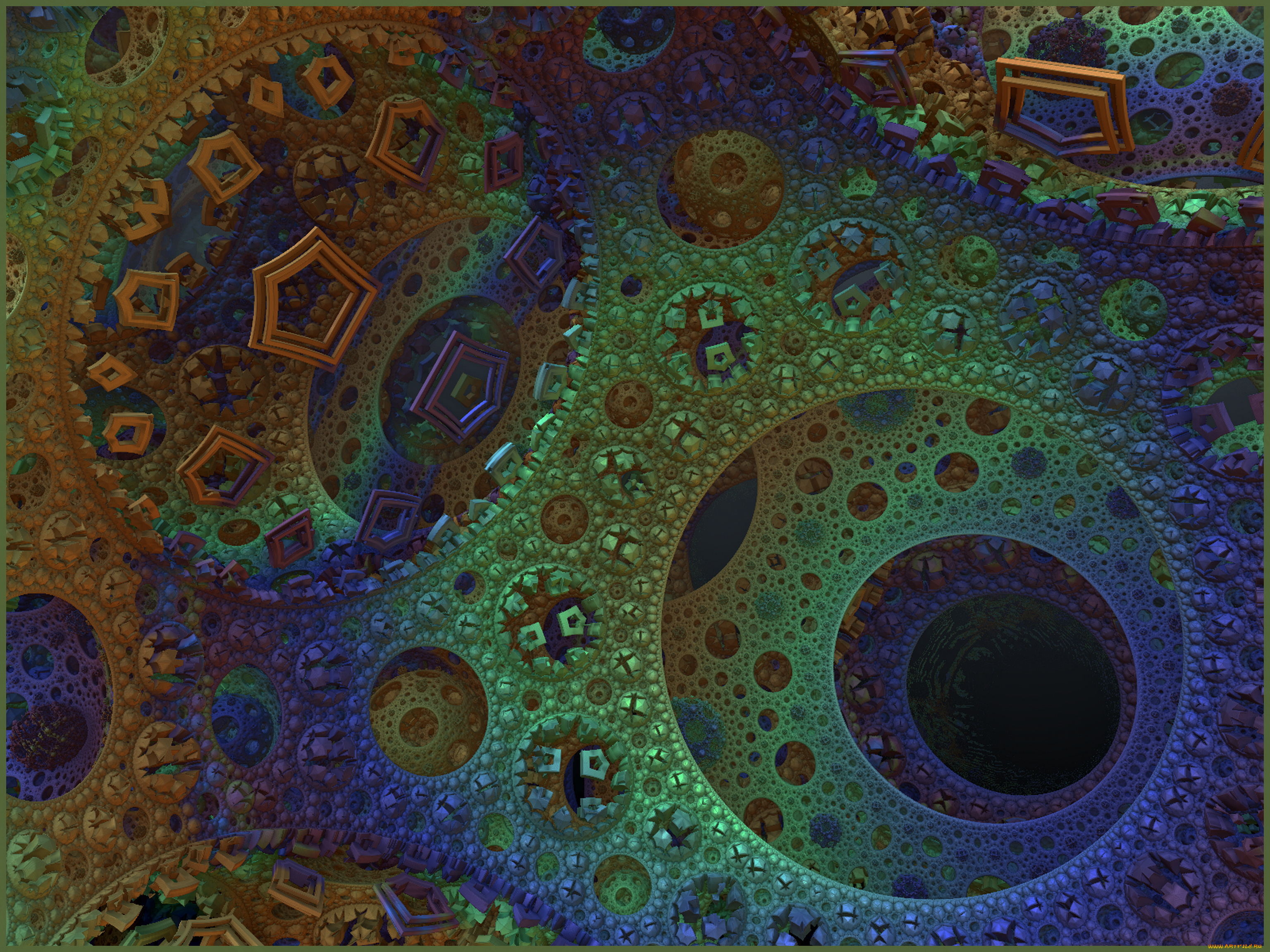 3д, графика, fractal, фракталы, абстракция, узор