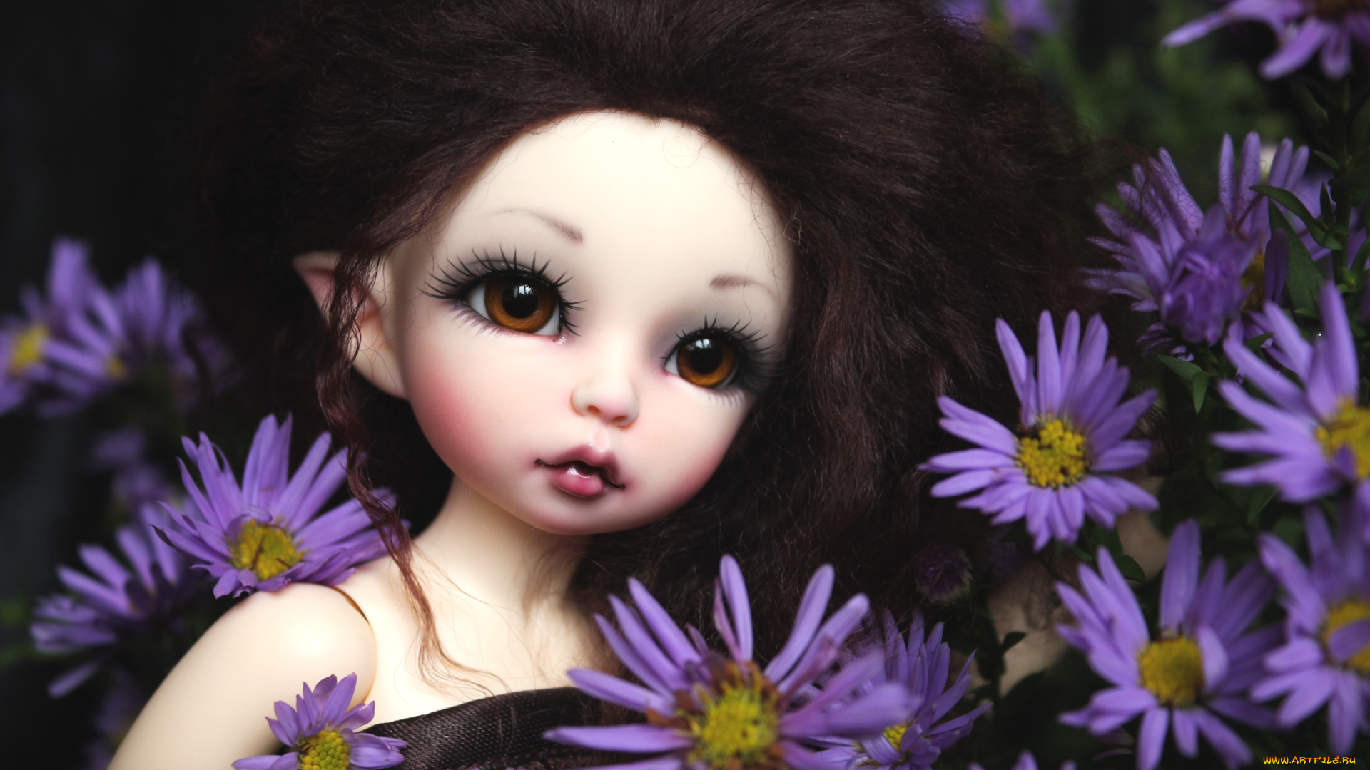 разное, игрушки, кукла, эльф, цветы