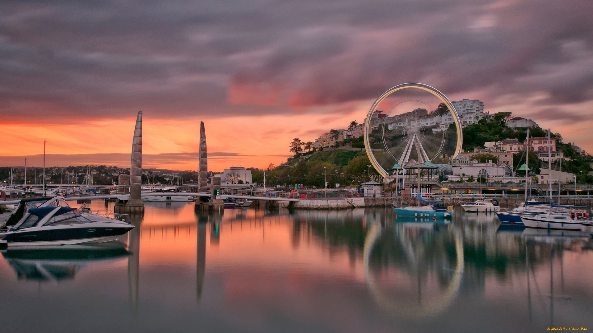 torquay, england, корабли, порты, причалы, яхты, бухта, англия, торки, мост, катера