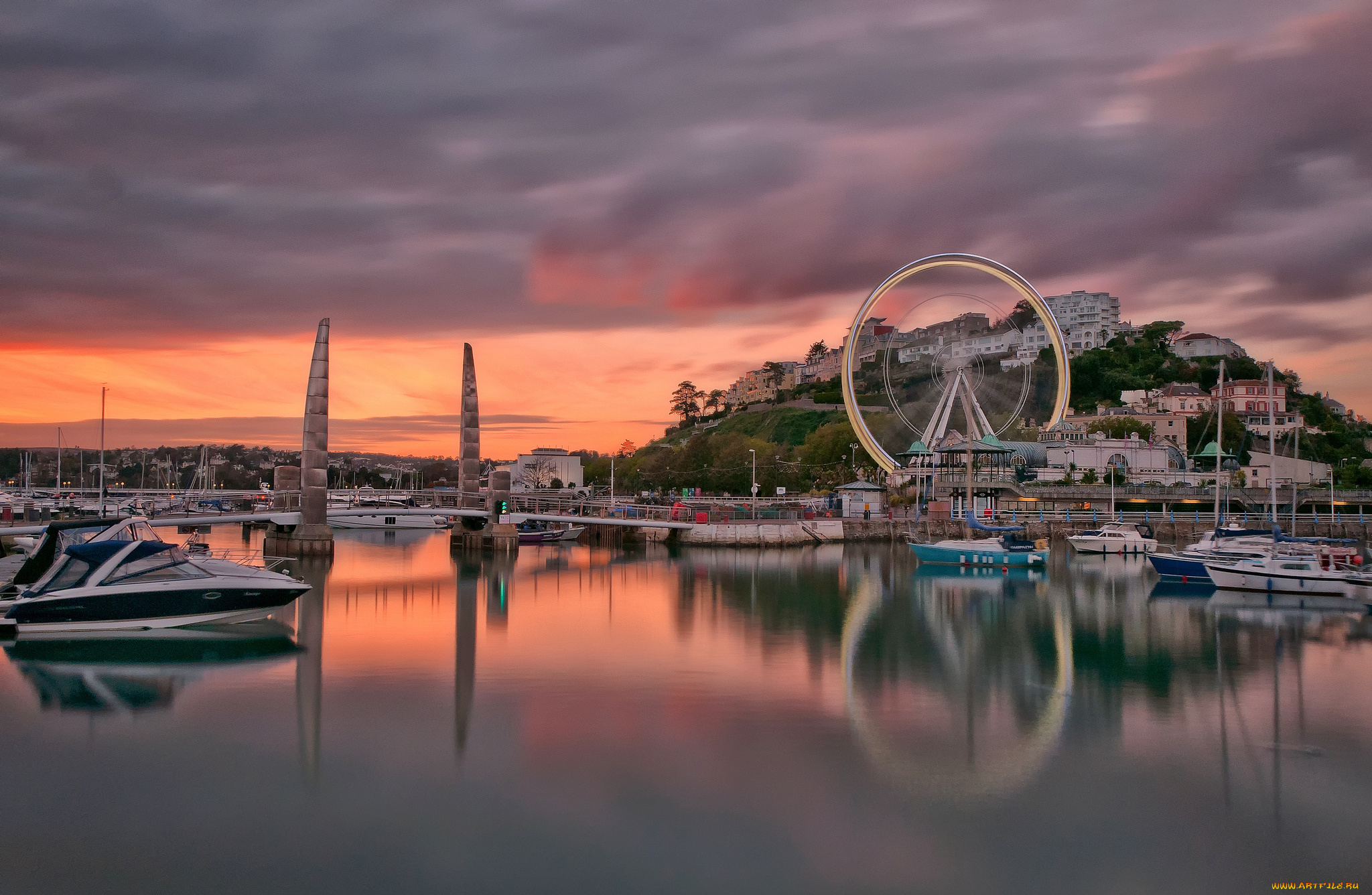 torquay, england, корабли, порты, причалы, яхты, бухта, англия, торки, мост, катера