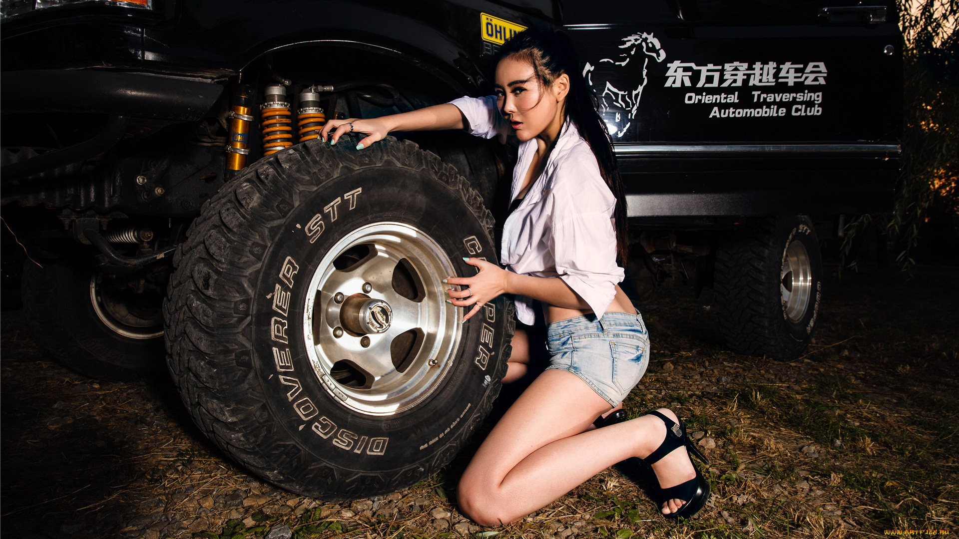 автомобили, авто, с, девушками, девушка, автомобиль, азиатка