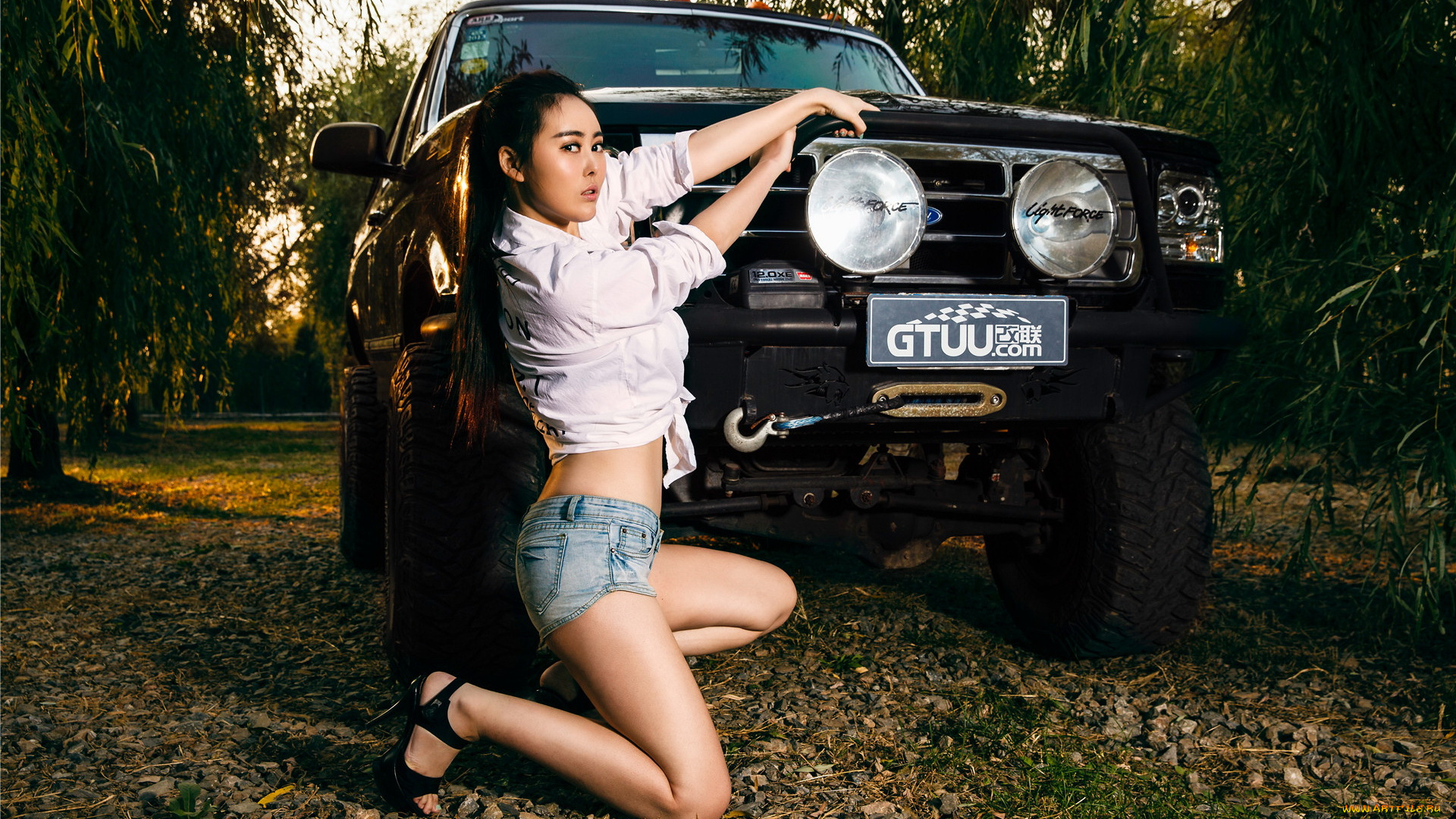 автомобили, авто, с, девушками, девушка, автомобиль, азиатка