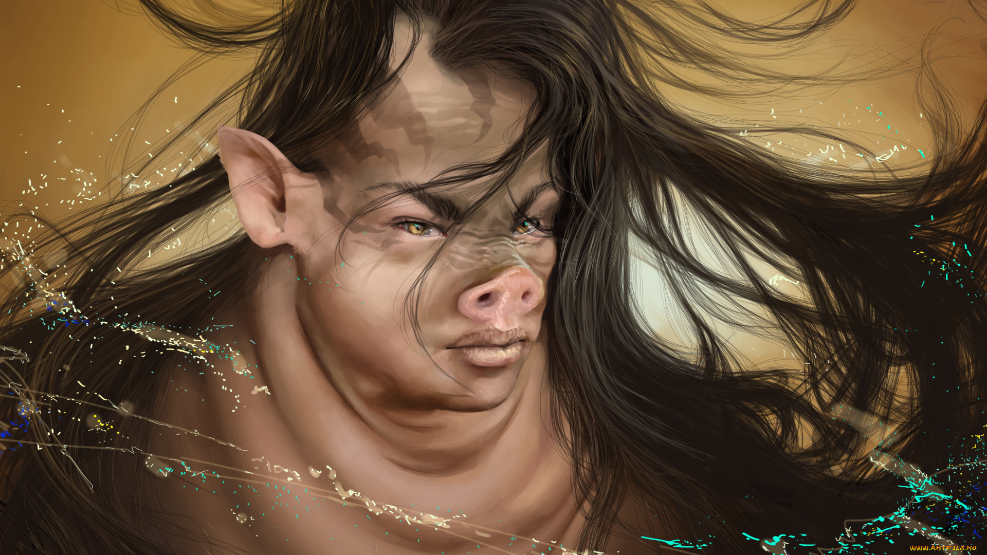 jacinta, maree, фэнтези, существа, jacinta, maree, свин, волосы