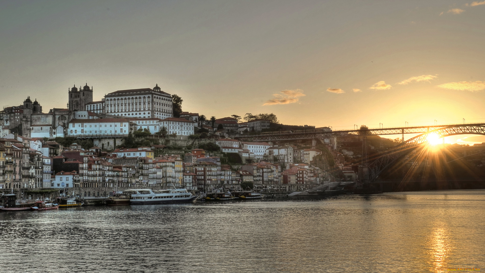 португалия, порту, города, -, улицы, , площади, , набережные, португалия, порту, река, дома, зака, набережная