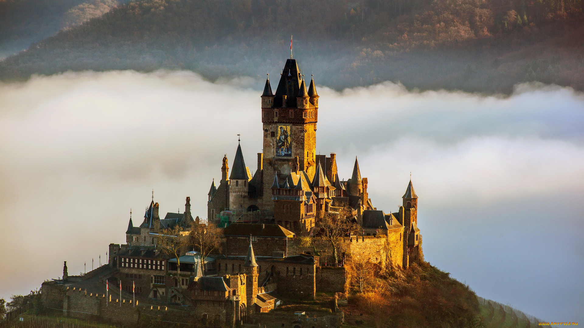 reichsburg, cochem, , германия, города, кохем, , германия, cochem, замок