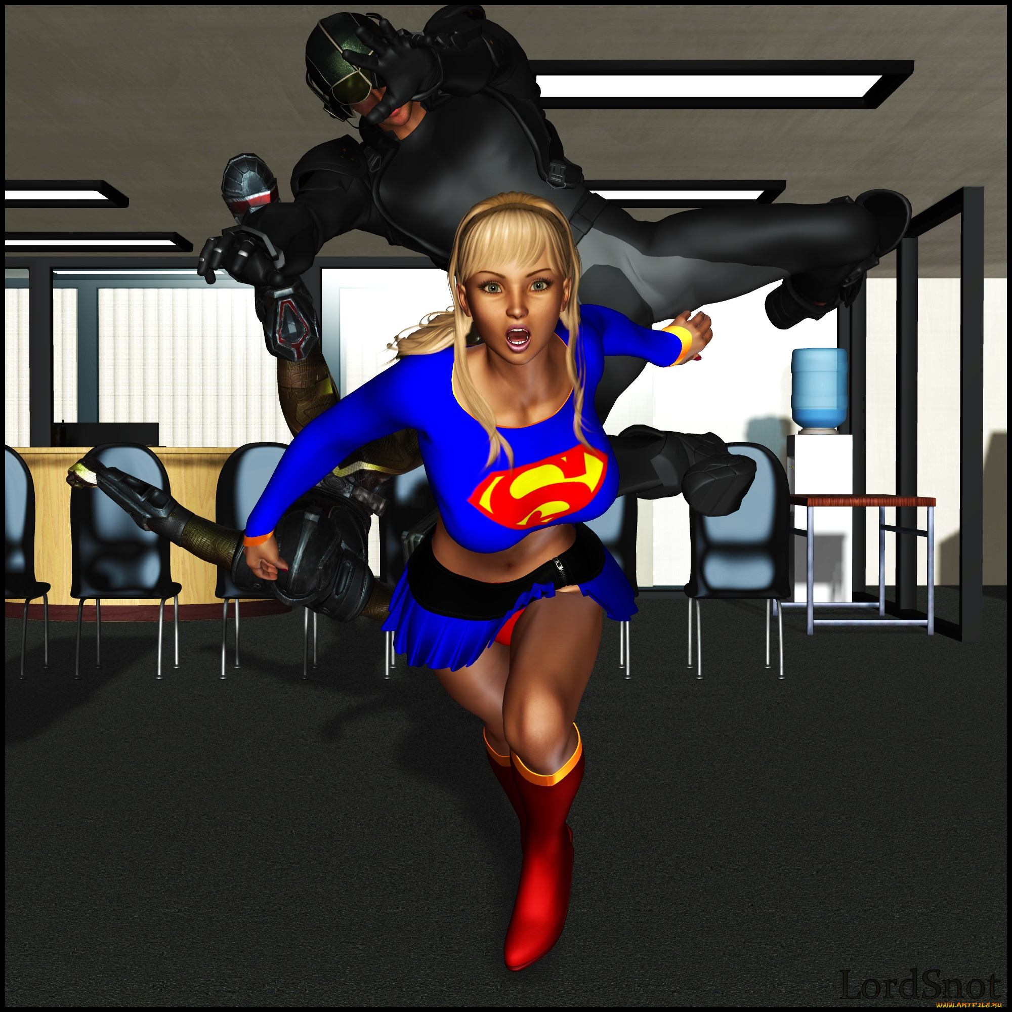 3д, графика, fantasy, , фантазия, драка, девушка, lordsnot