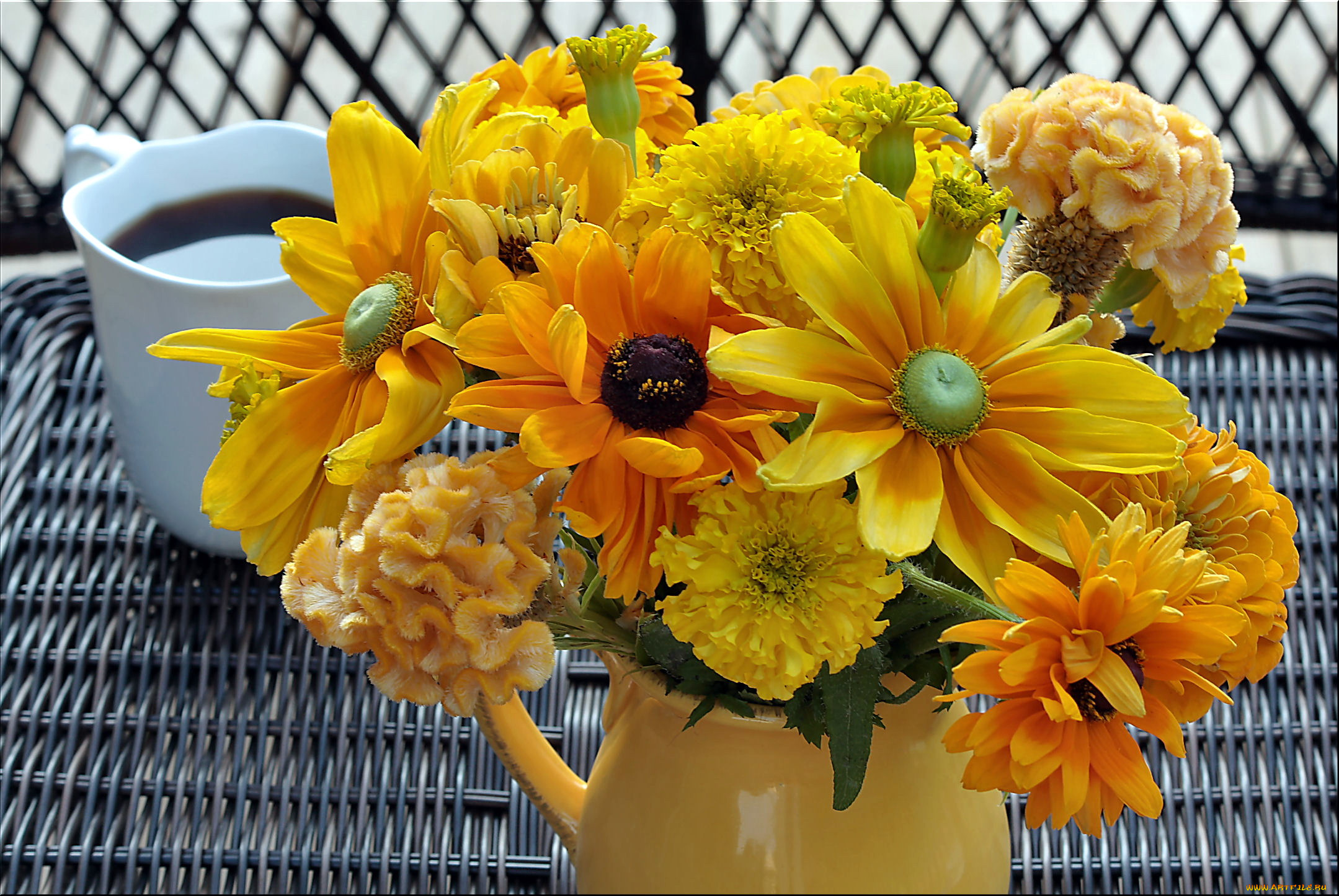 цветы, букеты, , композиции, желтый