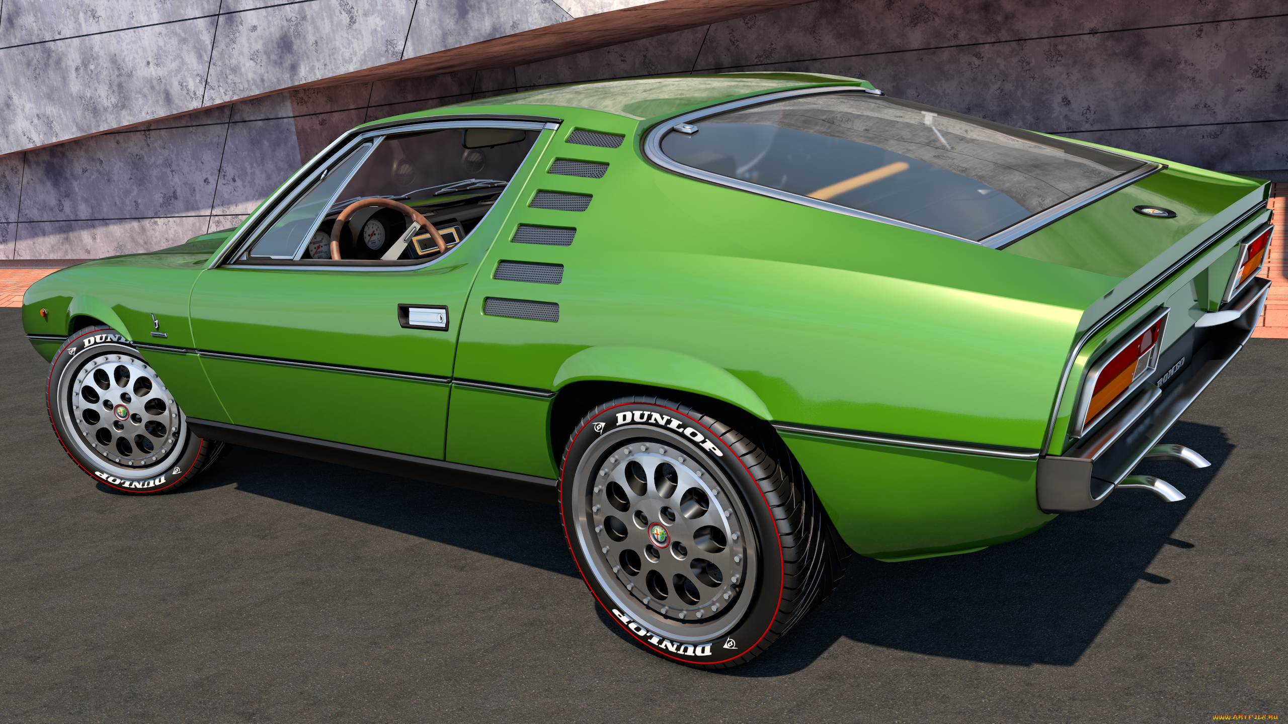 автомобили, 3д, 1970, alfa, romeo, montreal