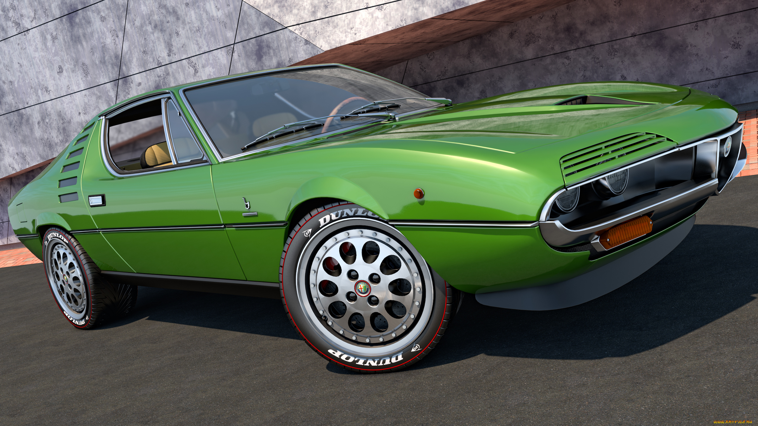 автомобили, 3д, 1970, alfa, romeo, montreal