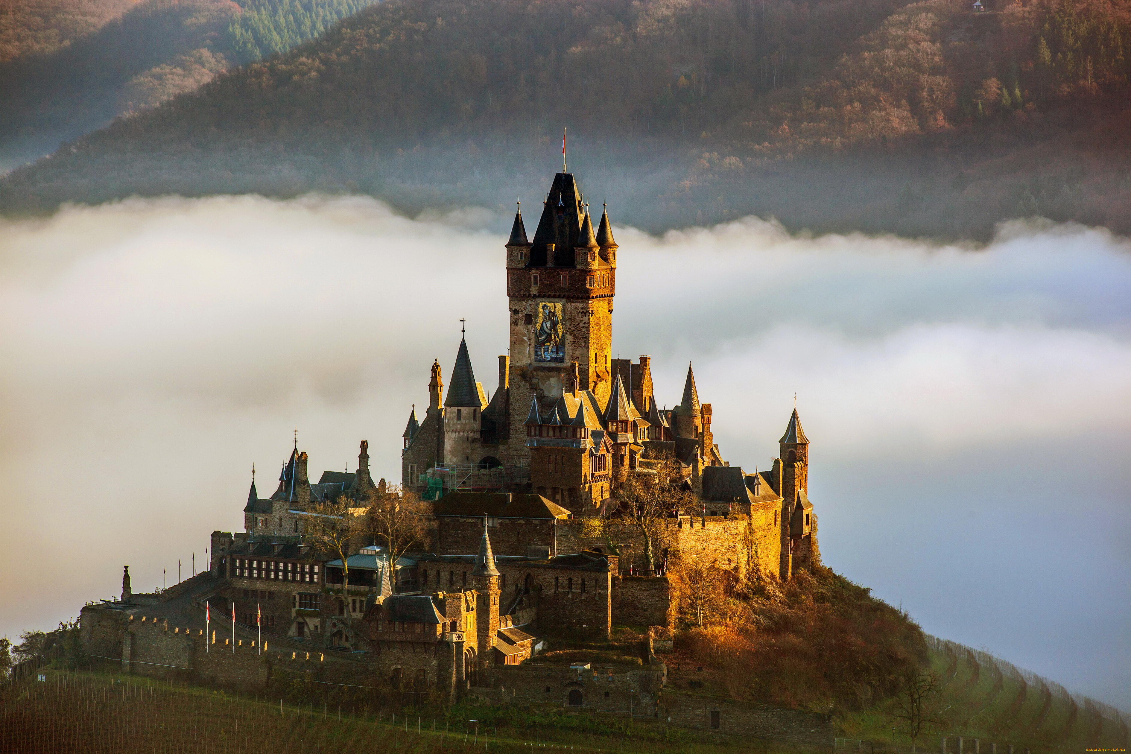 reichsburg, cochem, , германия, города, кохем, , германия, cochem, замок