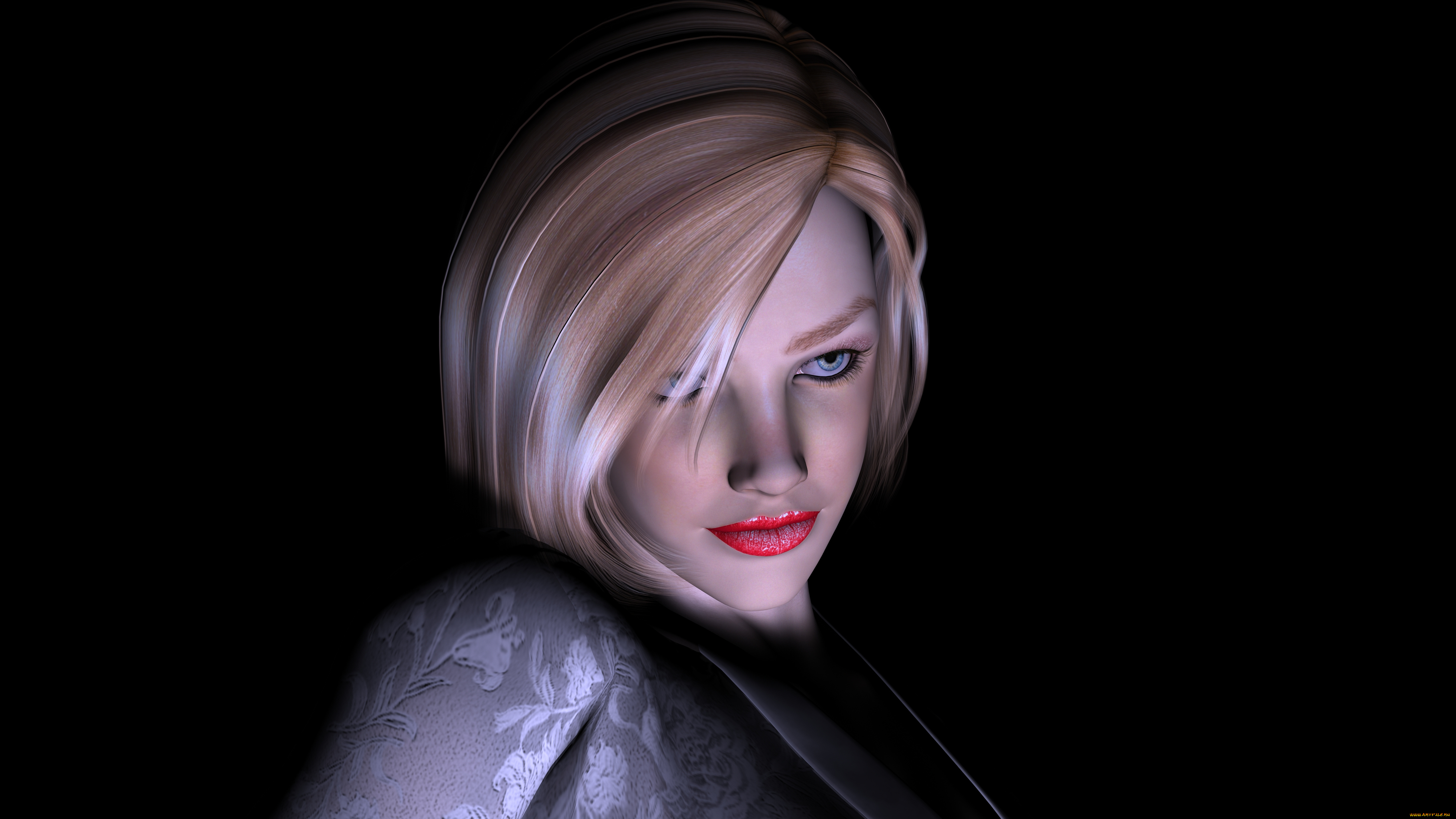 3д, графика, portraits, , портрет, девушка, взгляд