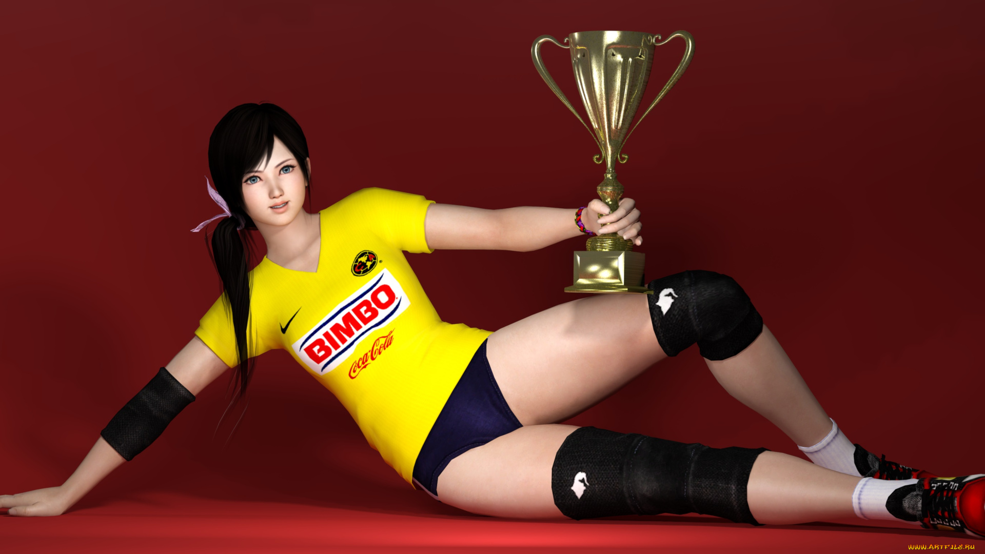 3д, графика, люди, , people, девушка, кубок, фон, взгляд