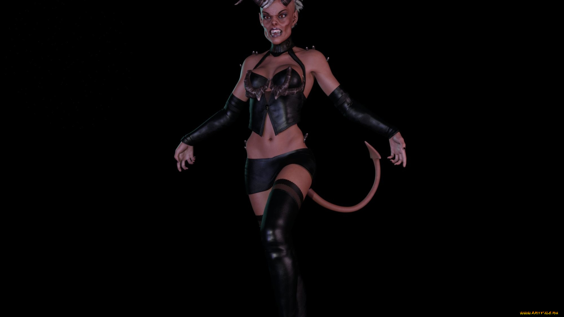 3д, графика, существа, , creatures, кастаника, взгляд, фон