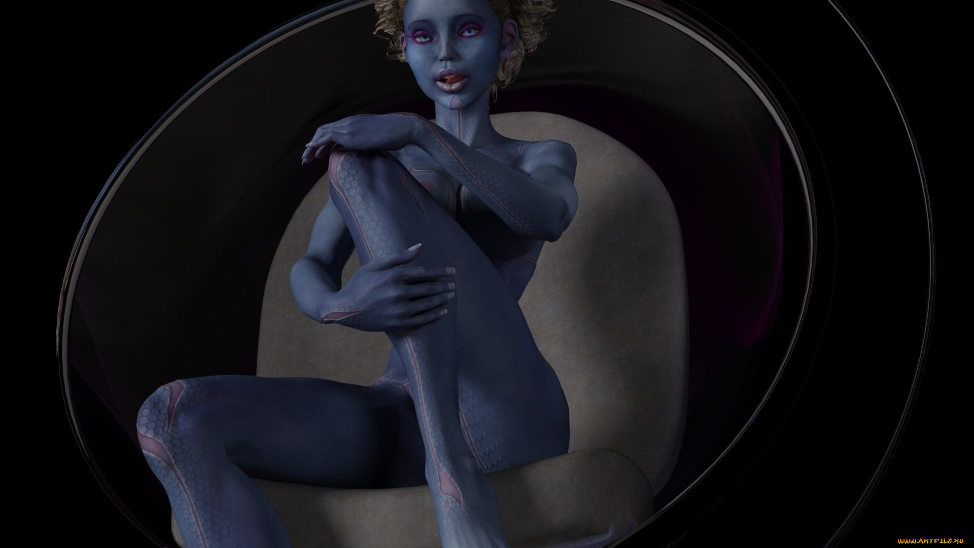 3д, графика, существа, , creatures, взгляд, фон, девушка