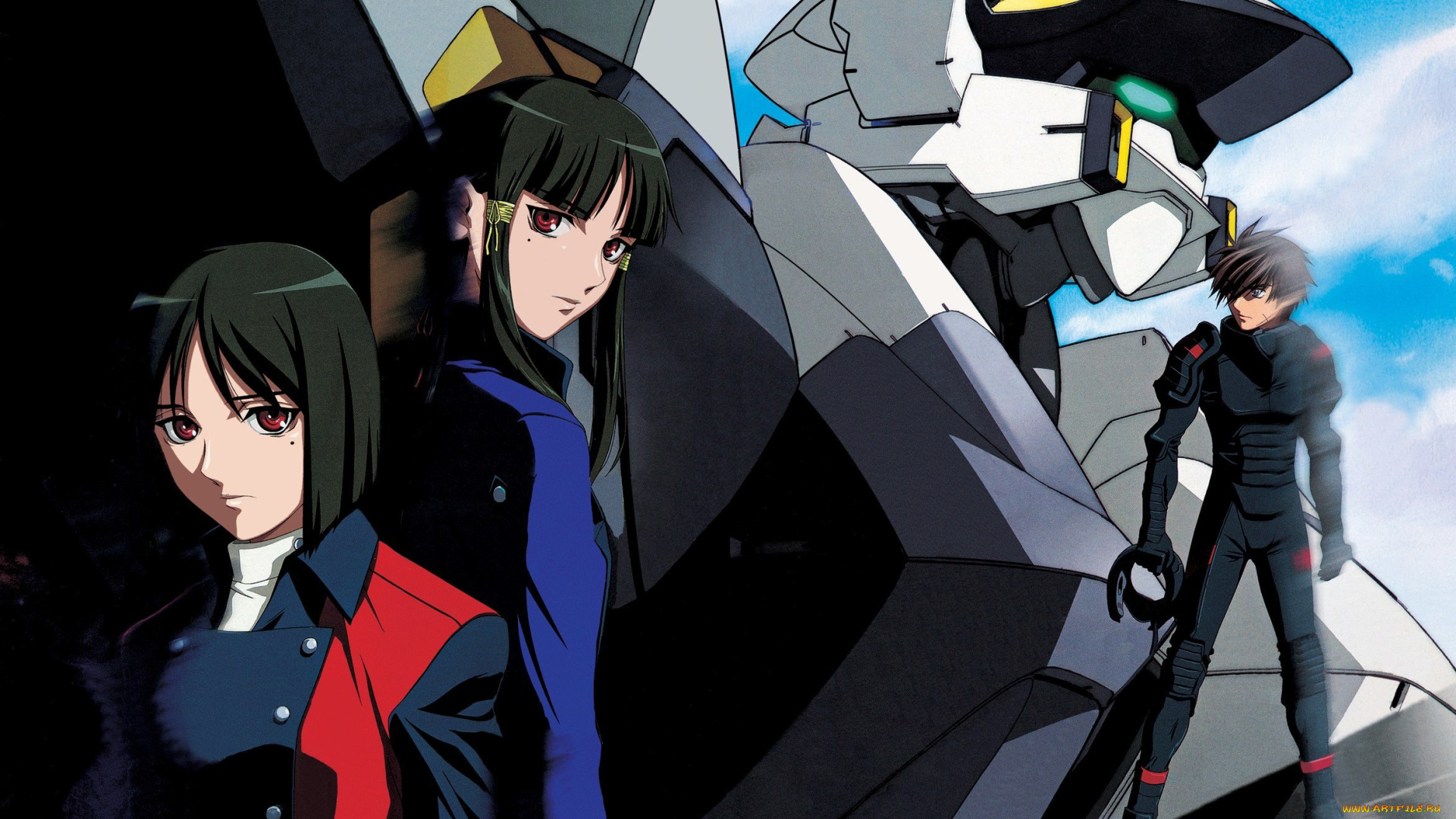 аниме, full, metal, panic, парень, девушки, арт