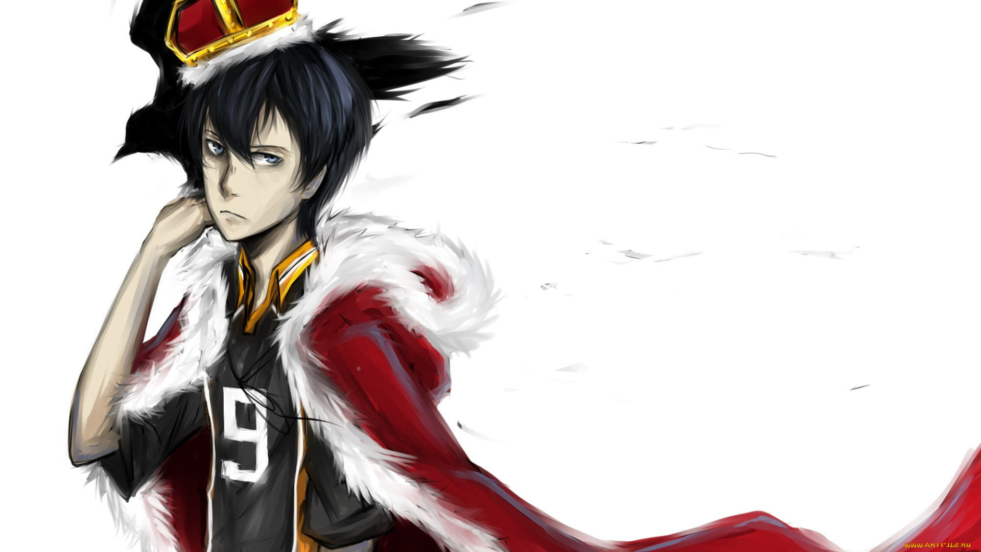 аниме, haikyuu, парень, волейбол, арт