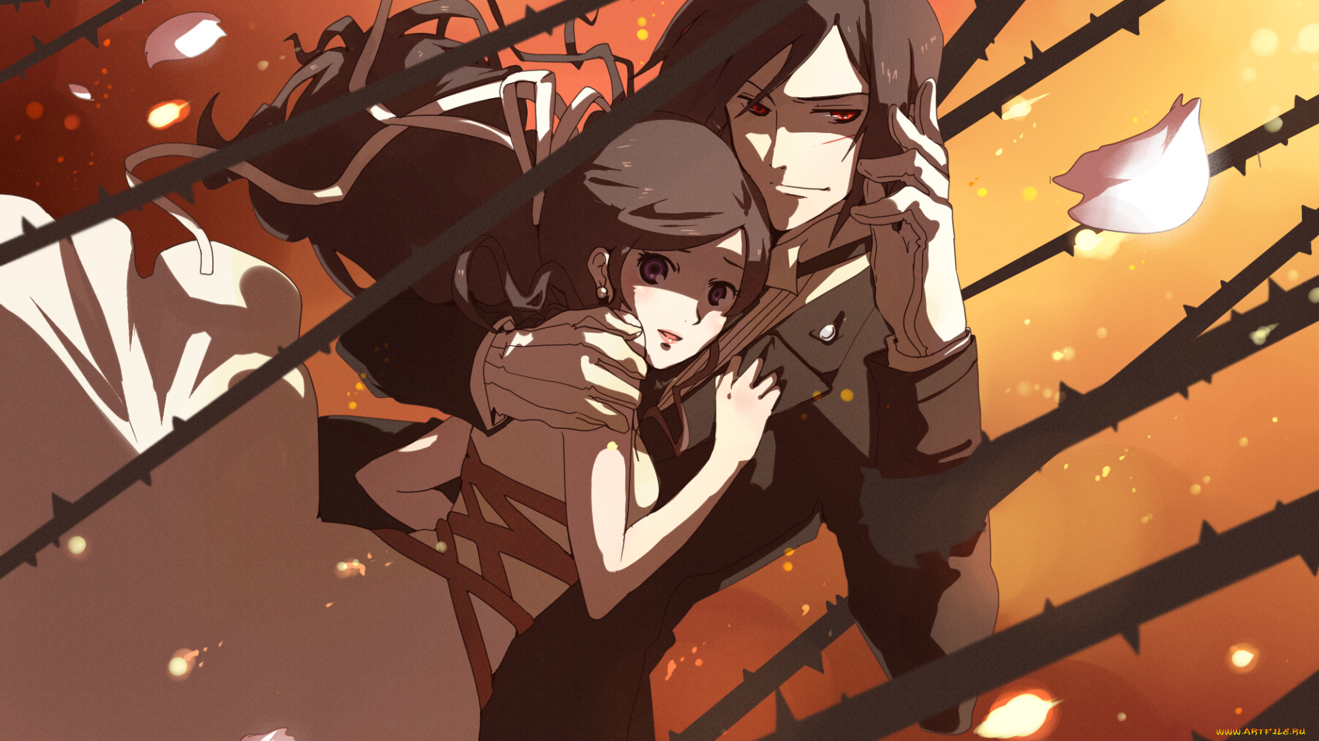 аниме, kuroshitsuji, себастьян, тёмный, дворецкий, девушка