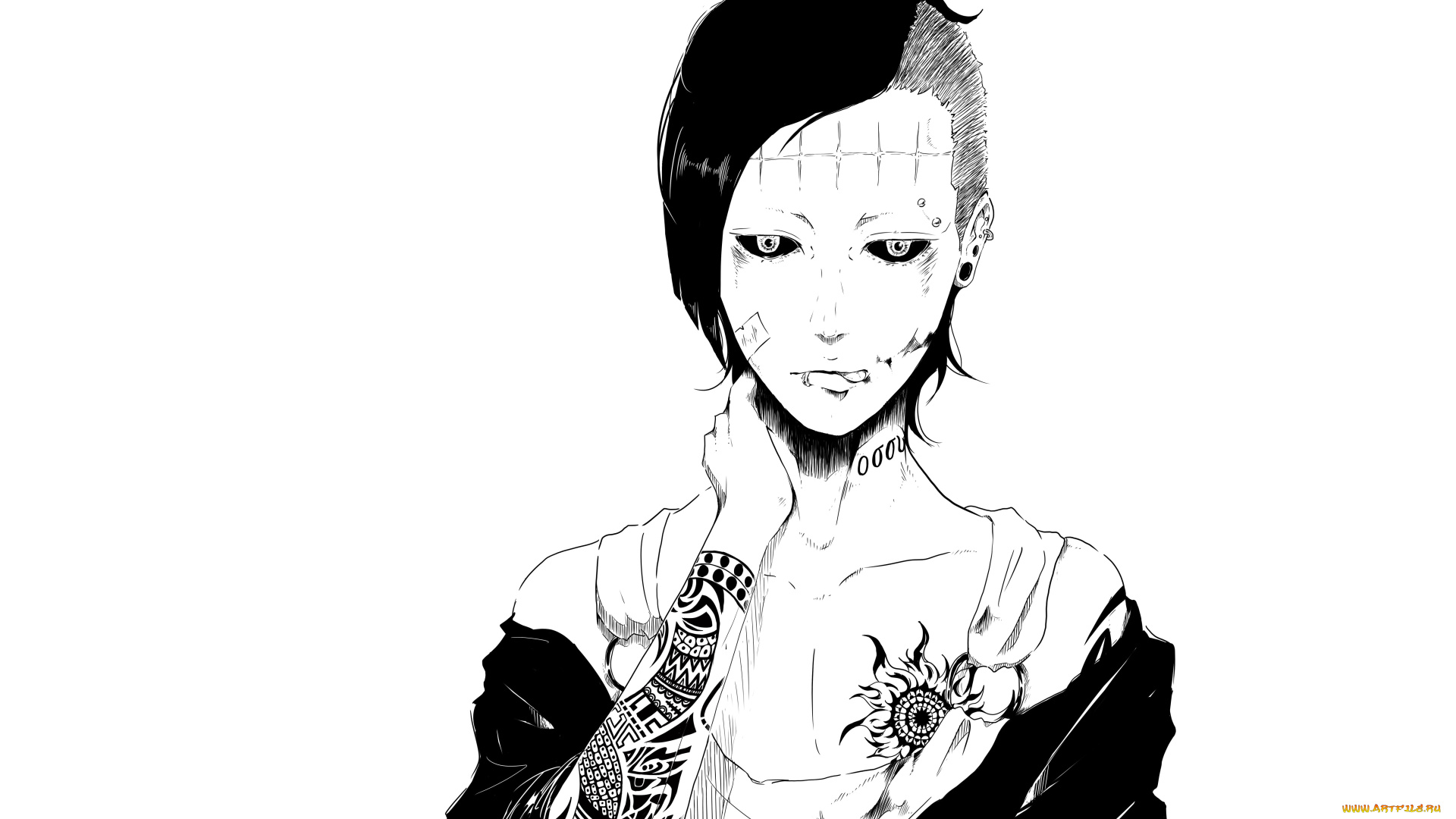аниме, tokyo, ghoul, токийский, гуль, арт, ута