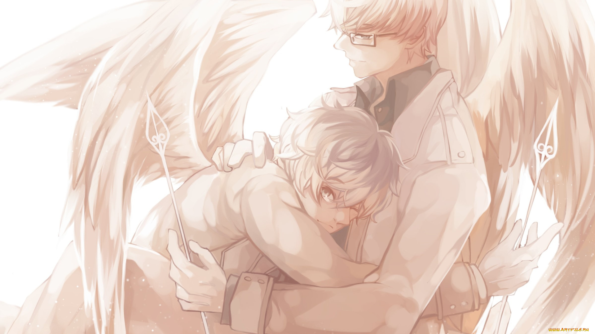 аниме, tokyo, ghoul, токийский, гуль, канеки, кен, арт, парни, ангел, стрела